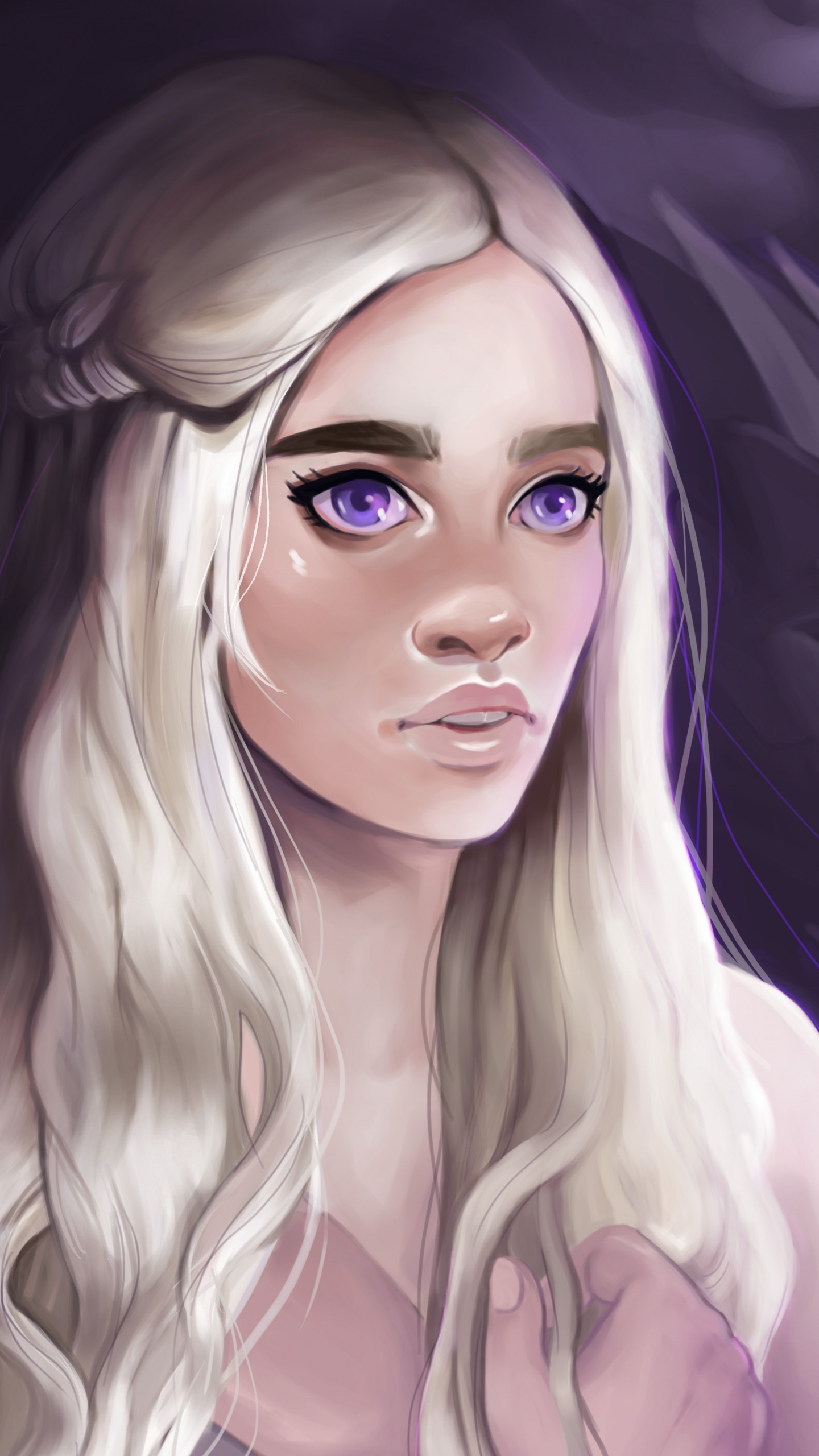 Обои дейенерис таргариен, Игра престолов, Джон Сноу, Эмилия Кларк, арт в разрешении 1440x2560