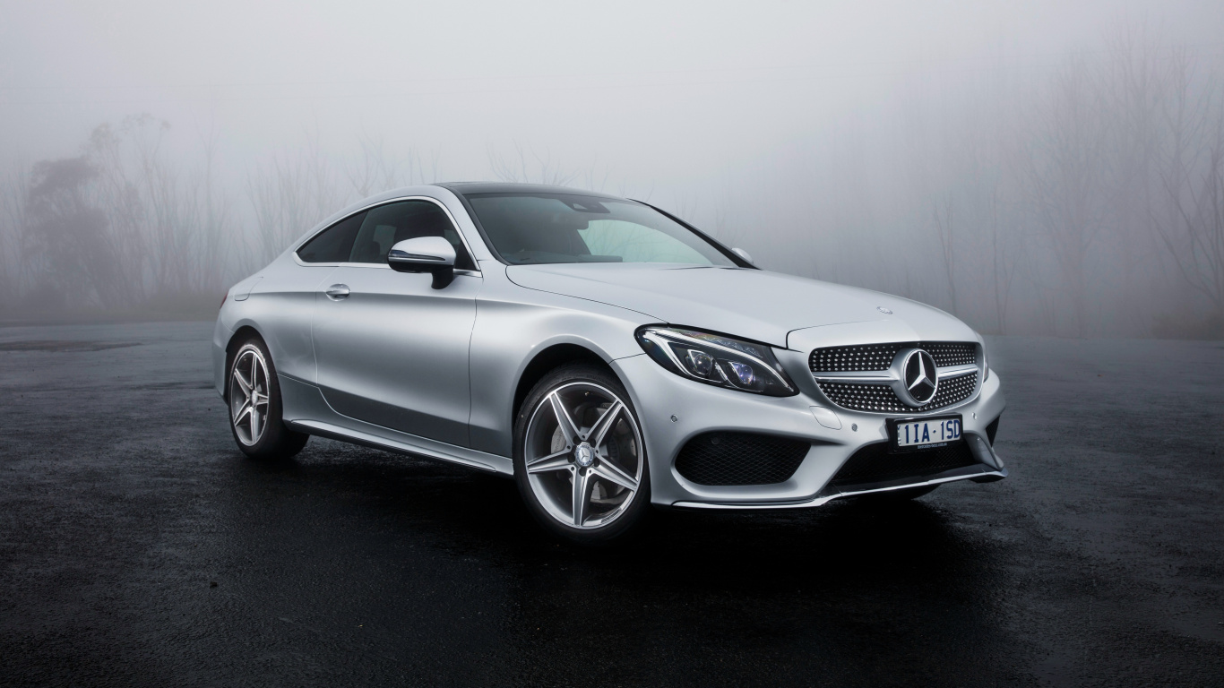 Обои авто, 2016 Мерседес-Бенц С-Класс, кузов купе, Литые диски, личный роскошный автомобиль в разрешении 1366x768
