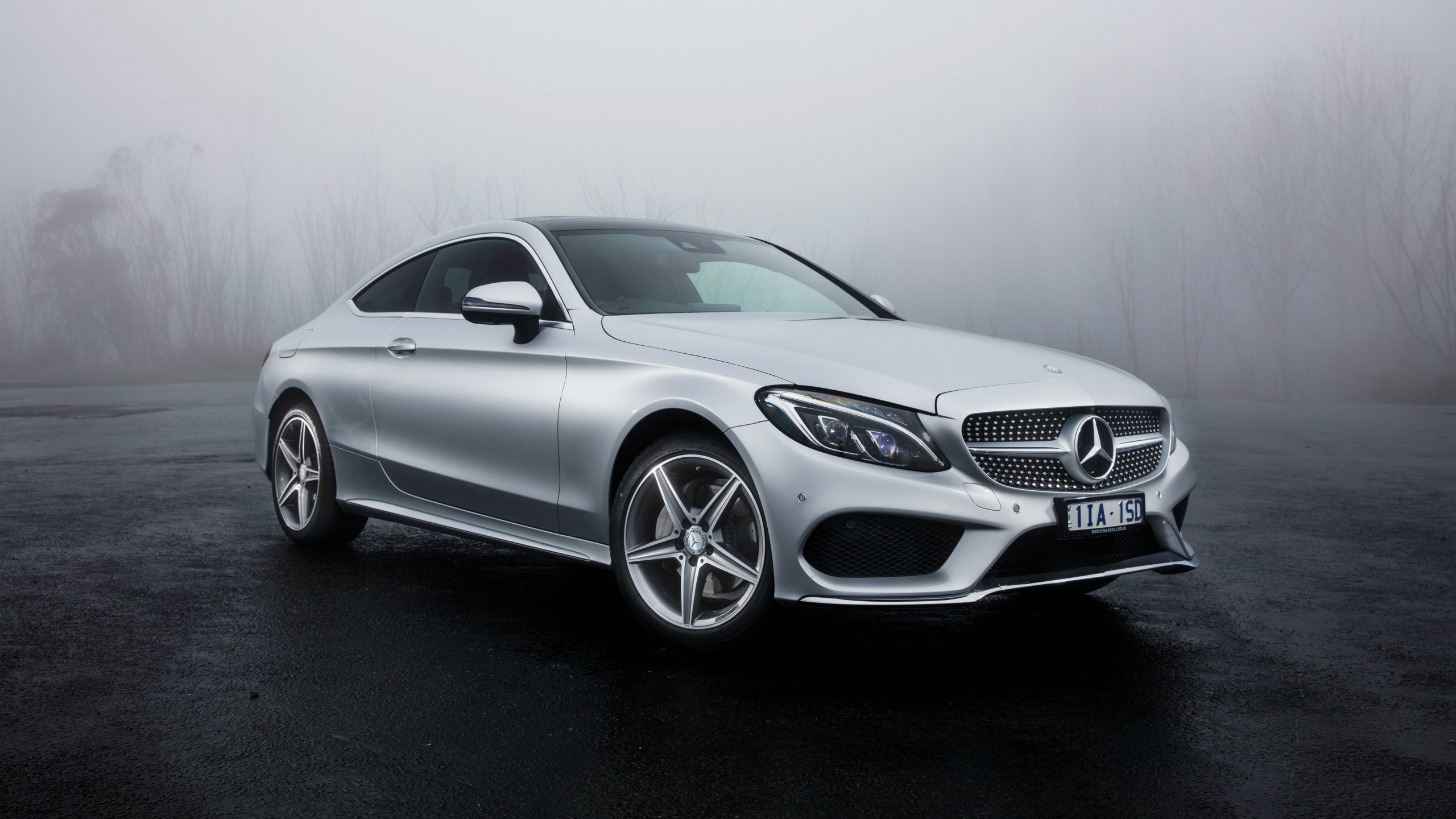 Обои авто, 2016 Мерседес-Бенц С-Класс, кузов купе, Литые диски, личный роскошный автомобиль в разрешении 2560x1440