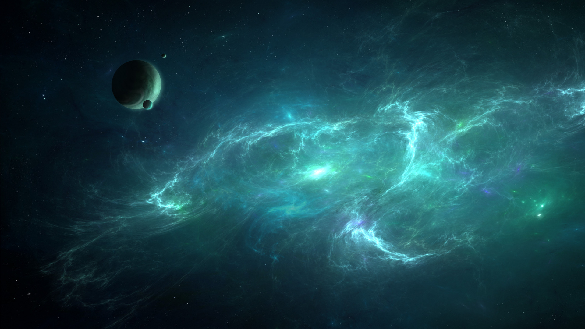 Обои атмосфера, космическое пространство, космос, астрономический объект, туманность в разрешении 1920x1080