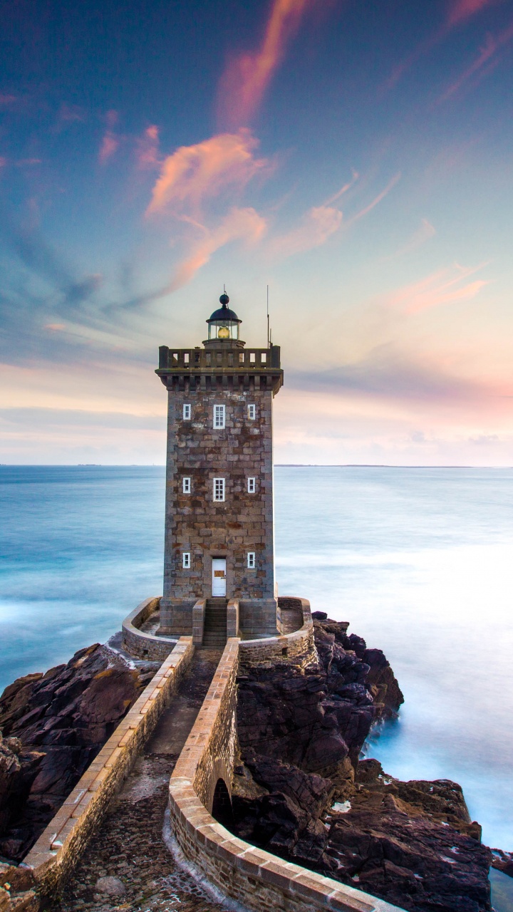 Обои исламский центр федерального значения, Маяк, Керморванский маяк, без сухого, вода в разрешении 720x1280