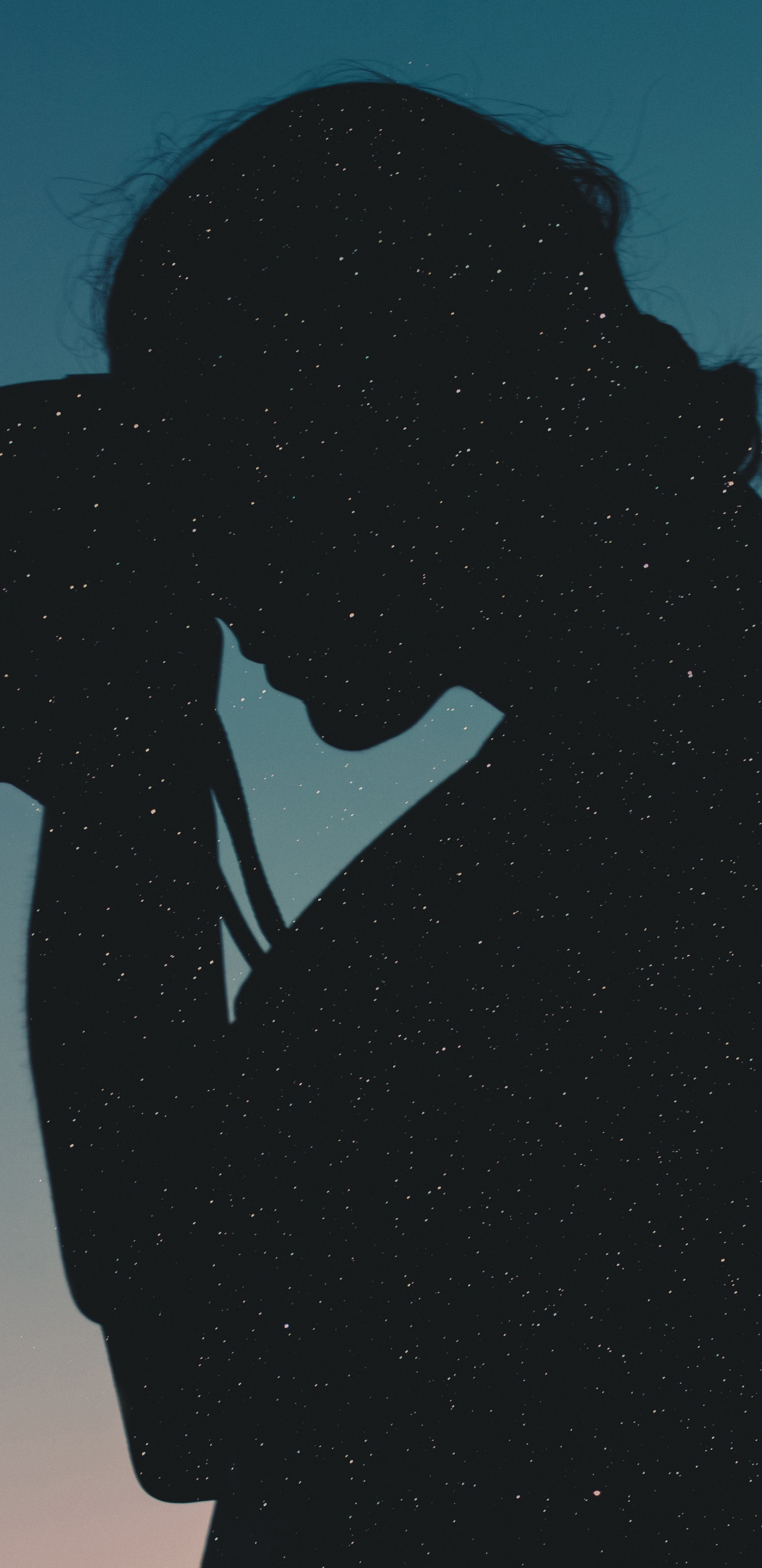 Обои облако, подсветка, силуэт, небо, человек нажатием в разрешении 1440x2960