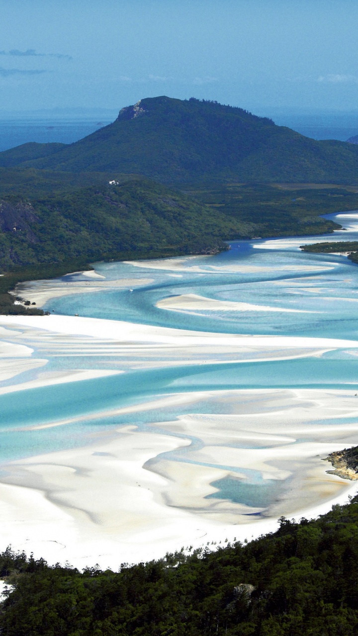 Обои Пляж Уайтхэвен, уитсандейайлендс, пляж, путешествие, гидроресурсы в разрешении 720x1280