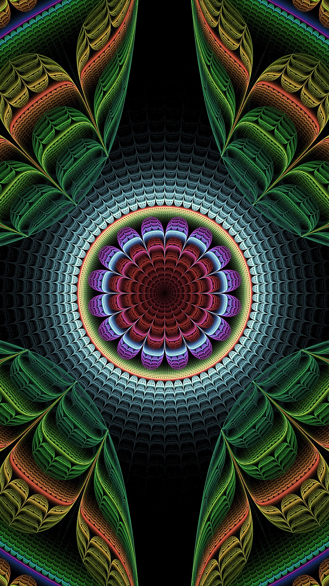 Обои drehlager, круг, графика, психоделическое искусство, симметрия в разрешении 1080x1920