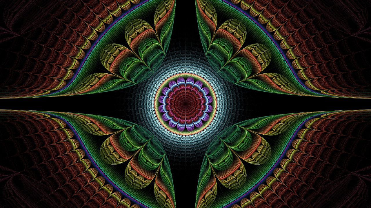 Обои drehlager, круг, графика, психоделическое искусство, симметрия в разрешении 1280x720