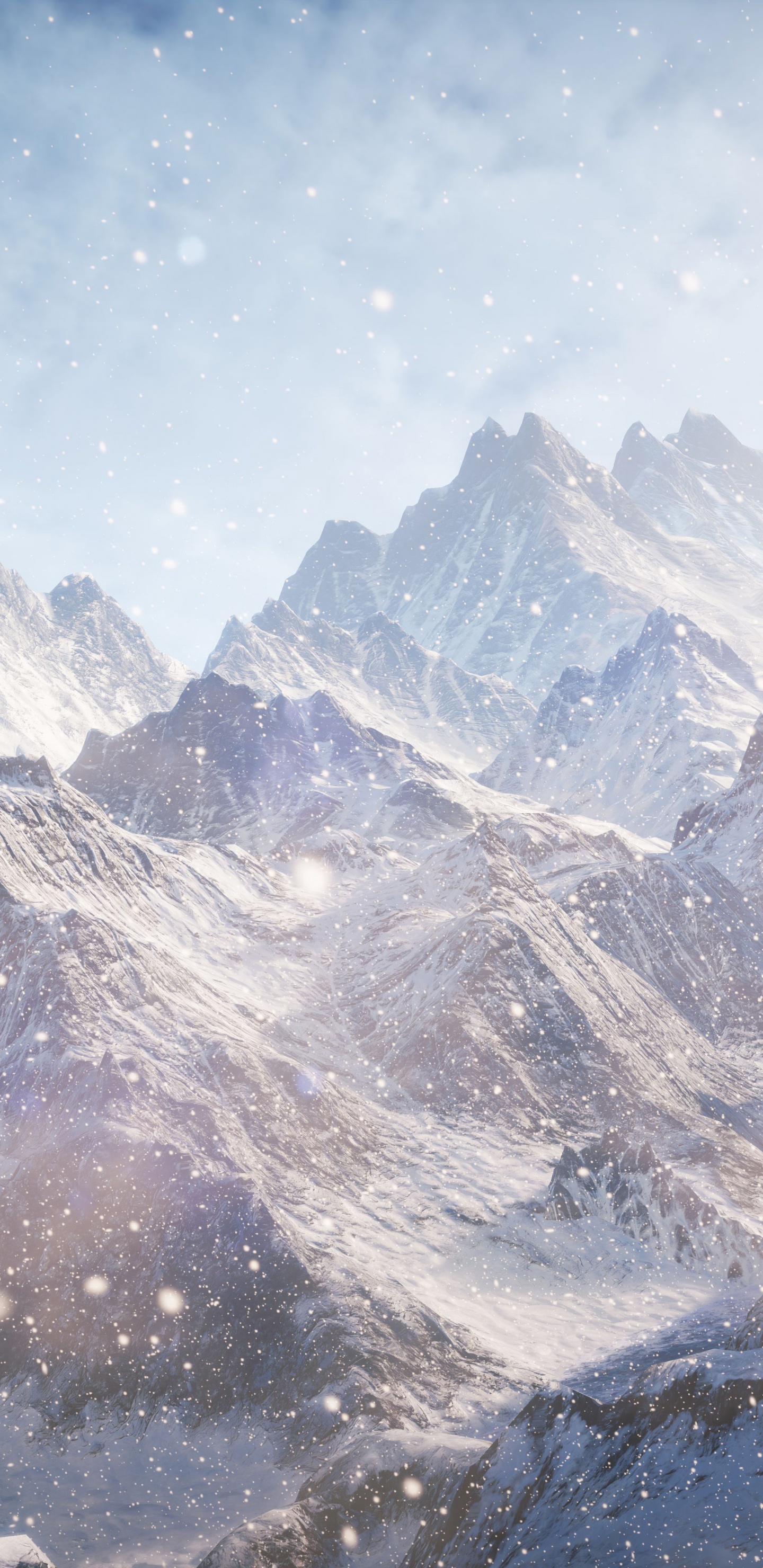 Обои горный рельеф, гора, горный хребет, Альпы, массив в разрешении 1440x2960