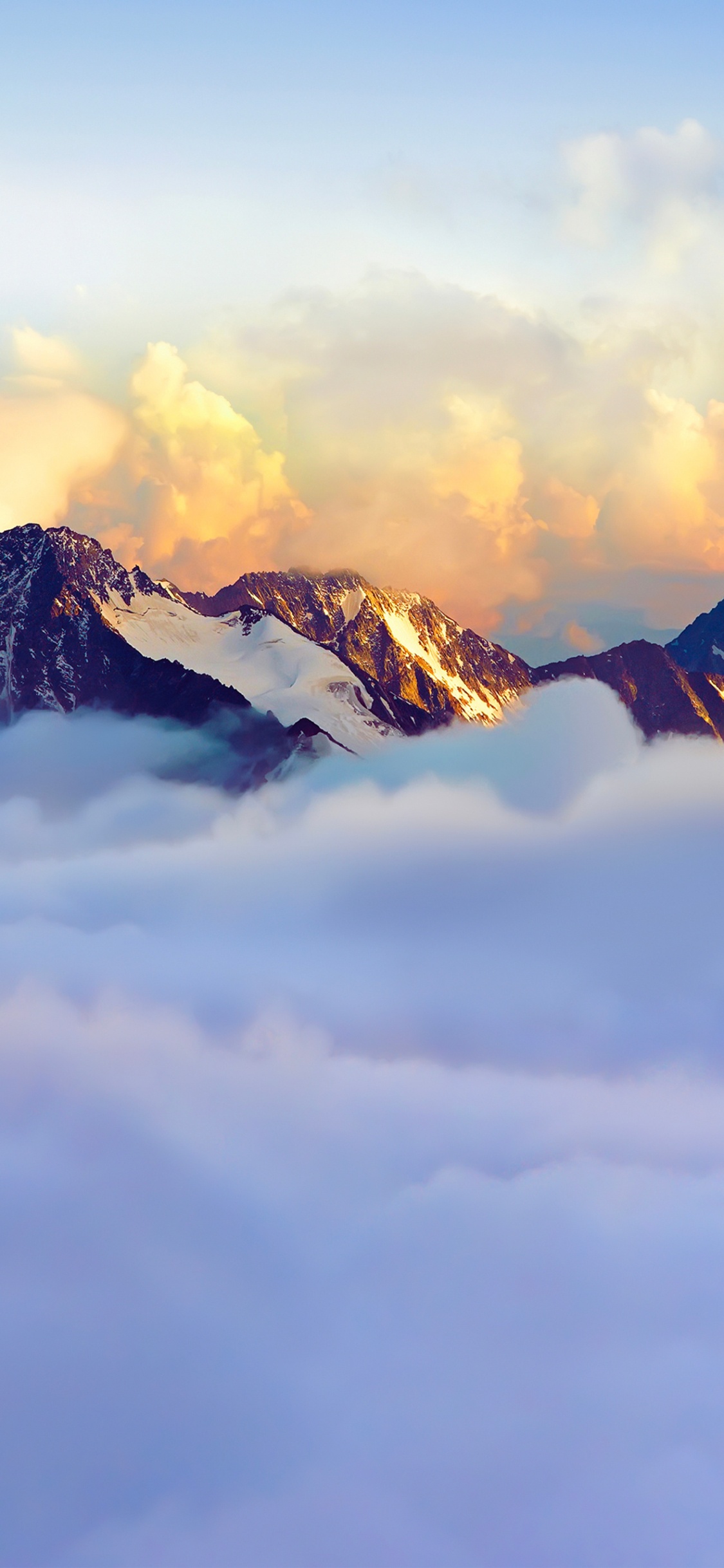 Обои гора, скалистые горы, Гималаи, маттерхорн, горный хребет в разрешении 1125x2436