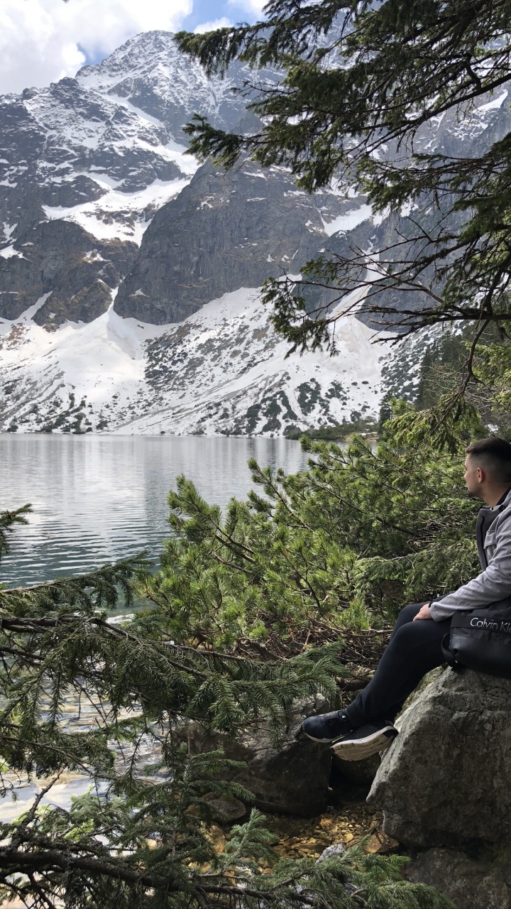 Обои морской глаз, горный рельеф, горный хребет, нагорье, гора в разрешении 720x1280