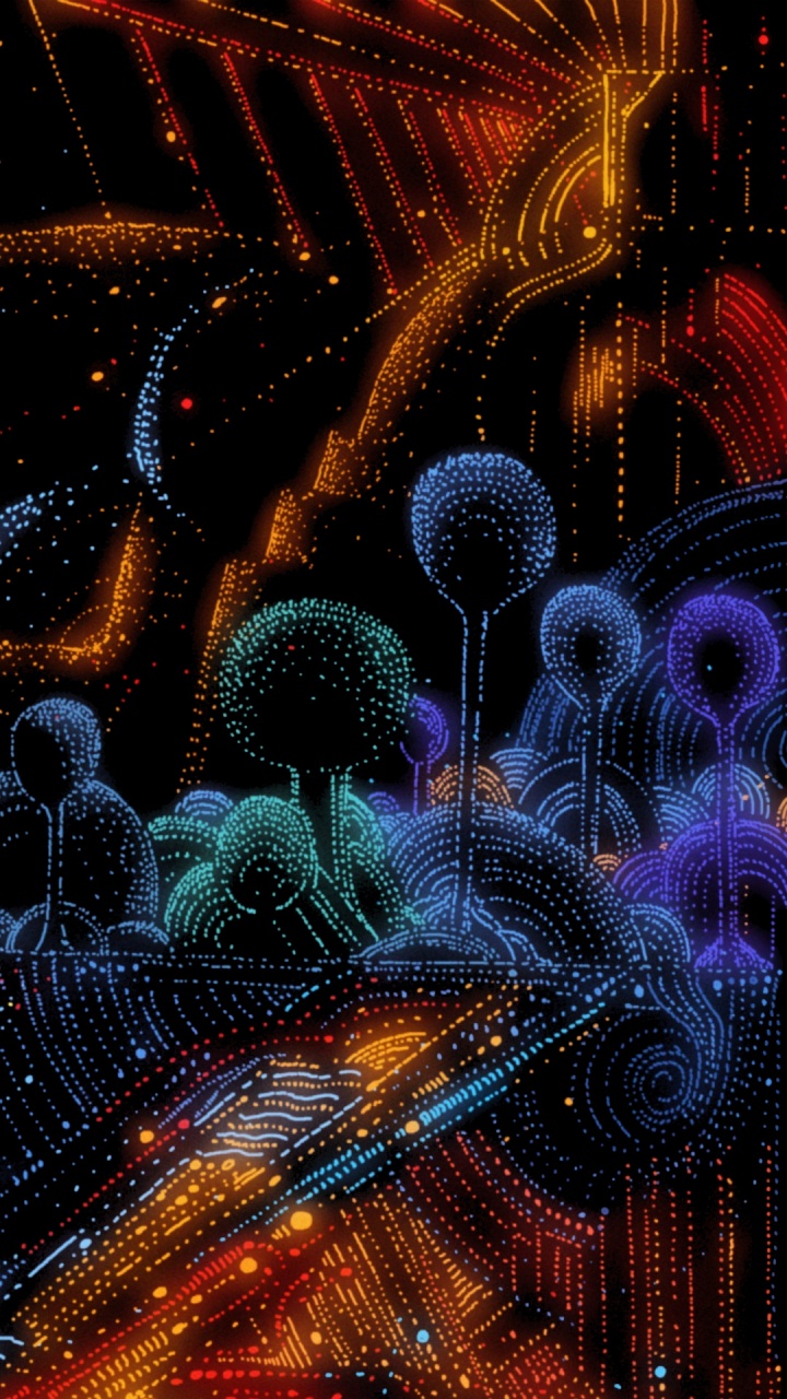 Обои салют, свет, природа, пурпур, растение в разрешении 720x1280