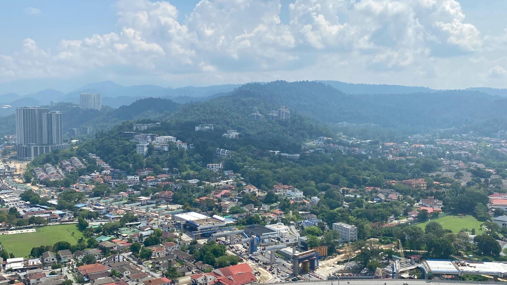 Обои гидроресурсы, жилой район, пейзаж, город, городской район в разрешении 1920x1080
