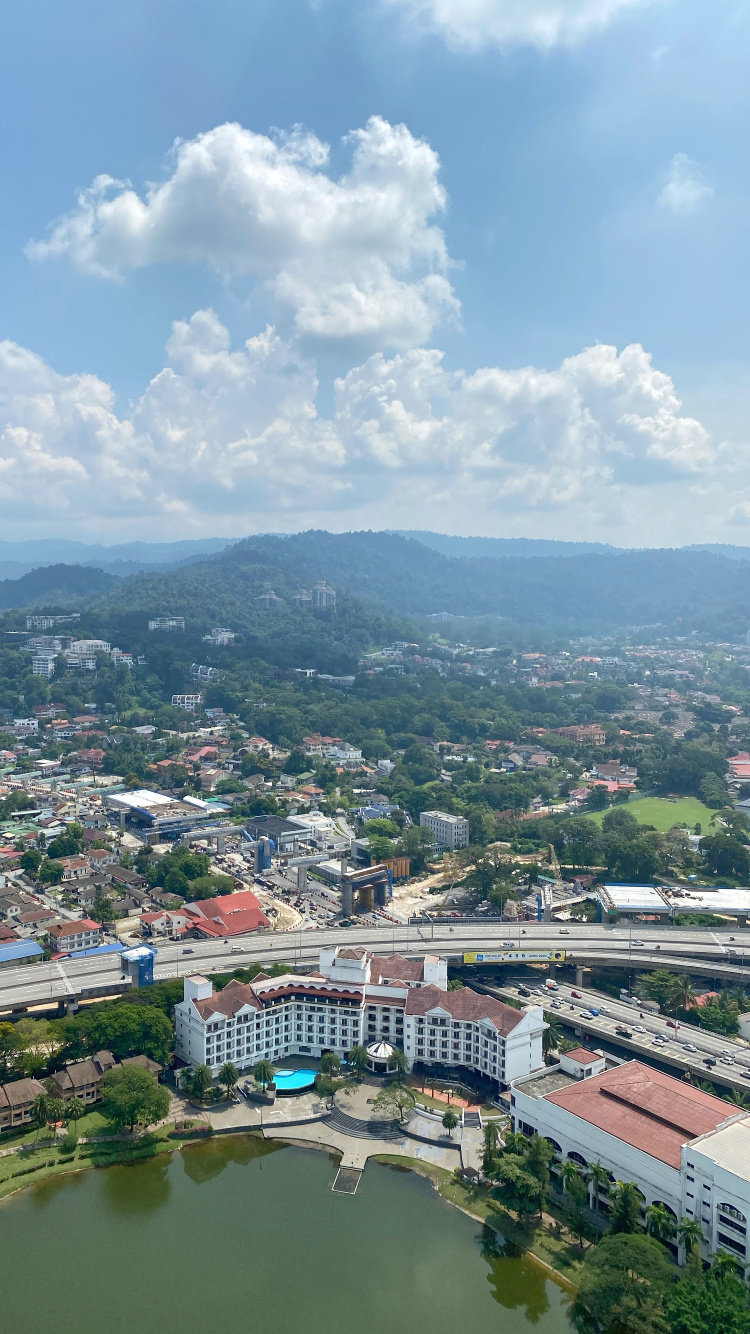 Обои гидроресурсы, жилой район, пейзаж, город, городской район в разрешении 750x1334