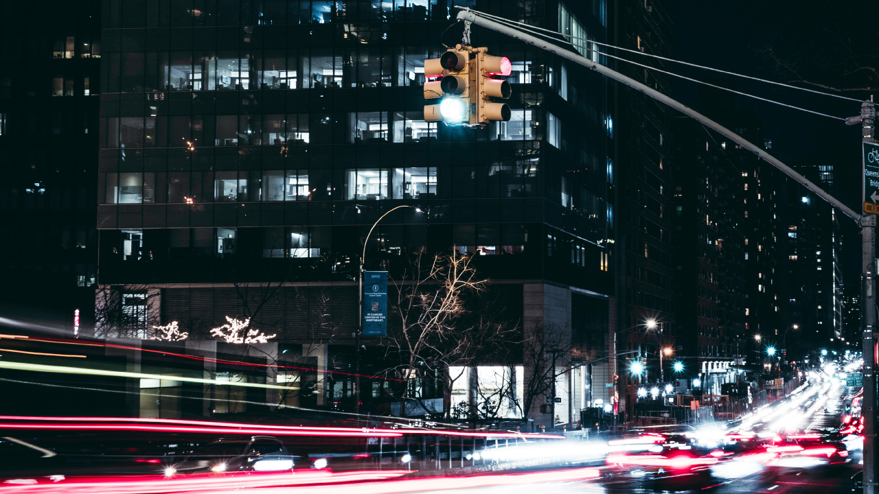 Обои ночь, городской район, архитектура, город, метрополия в разрешении 1280x720