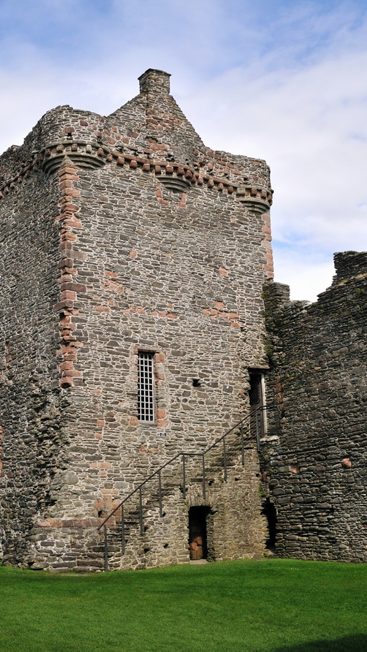 Обои Замок Skipness, средневековая архитектура, история, стена, фортификация в разрешении 720x1280