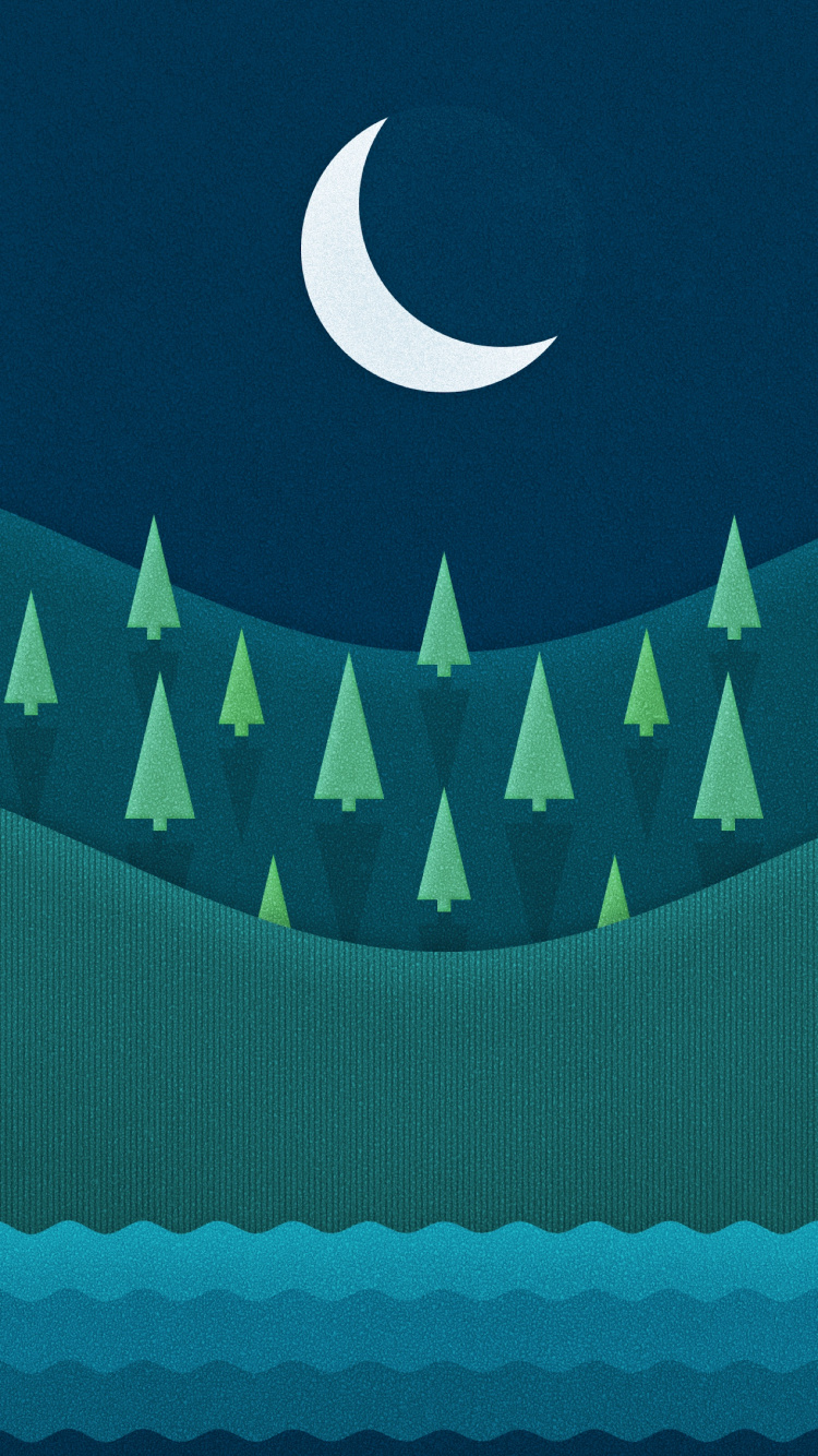 Обои бирюза, луна, лазурный, прямоугольник, растение в разрешении 750x1334