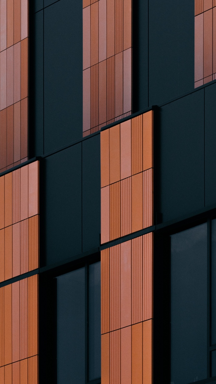 Обои красный цвет, здание, архитектура, Апельсин, свет в разрешении 720x1280