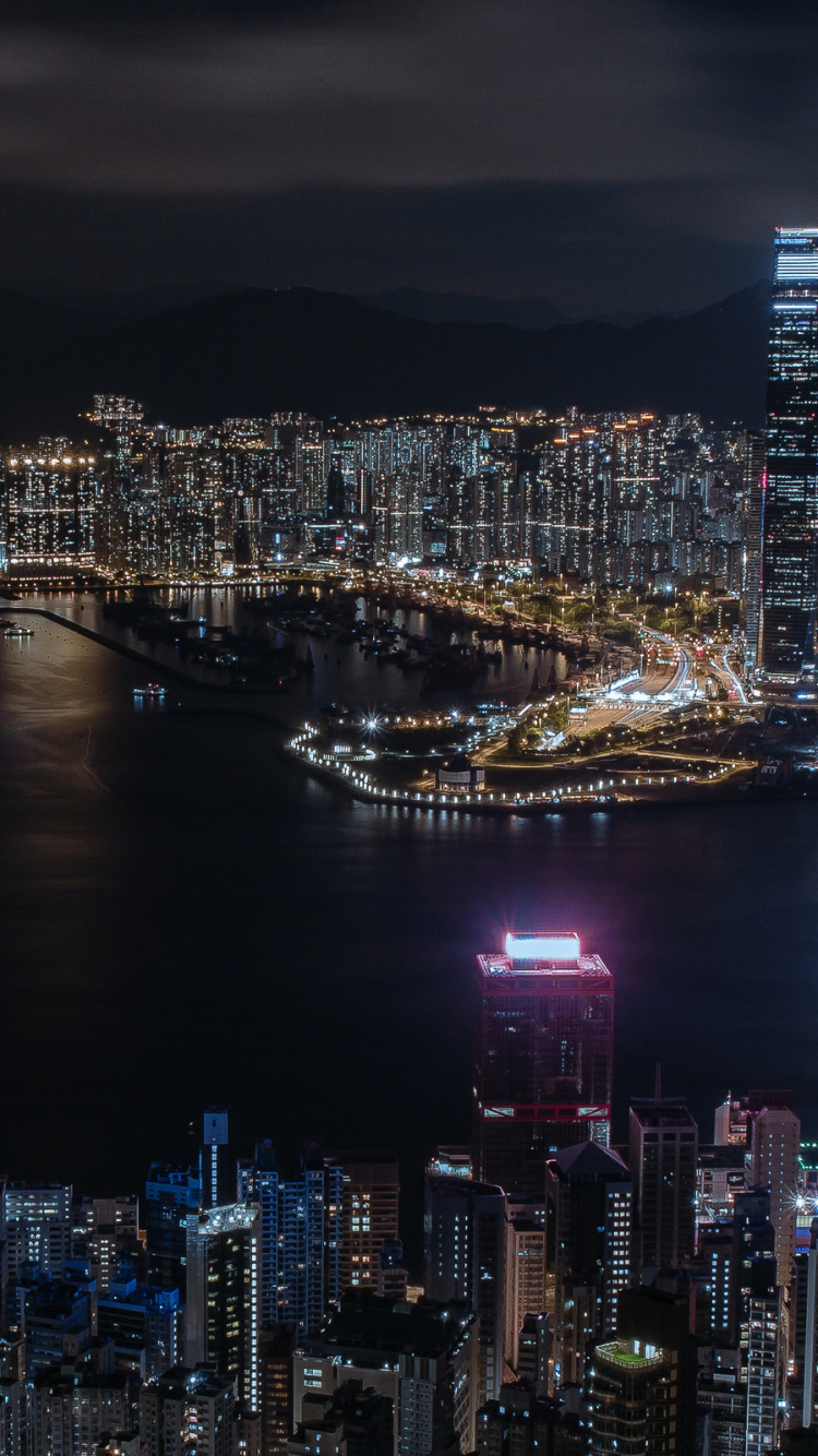 Обои пик Виктория, городской пейзаж, город, городской район, метрополия в разрешении 750x1334