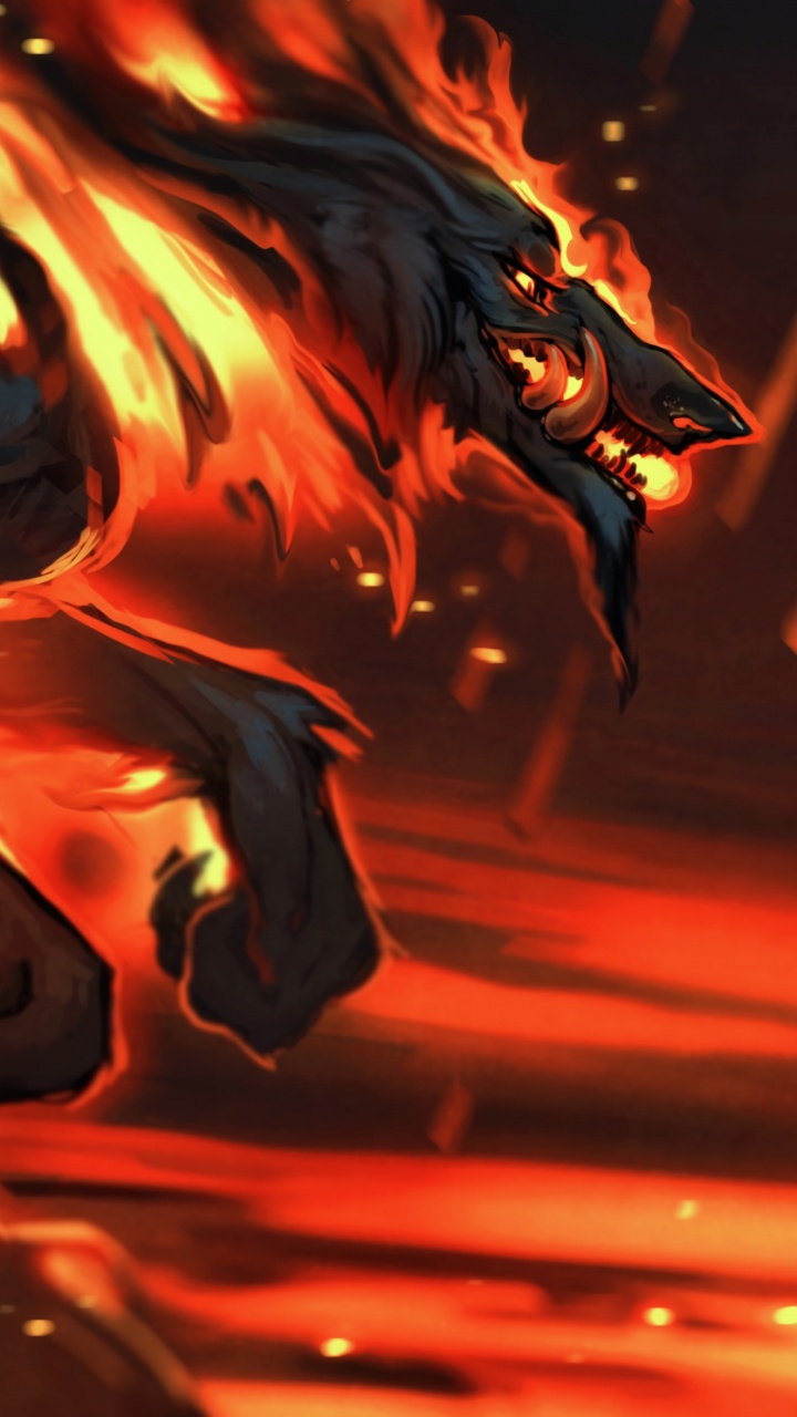 Обои тепло, пламя, огонь, Апельсин, вода в разрешении 720x1280