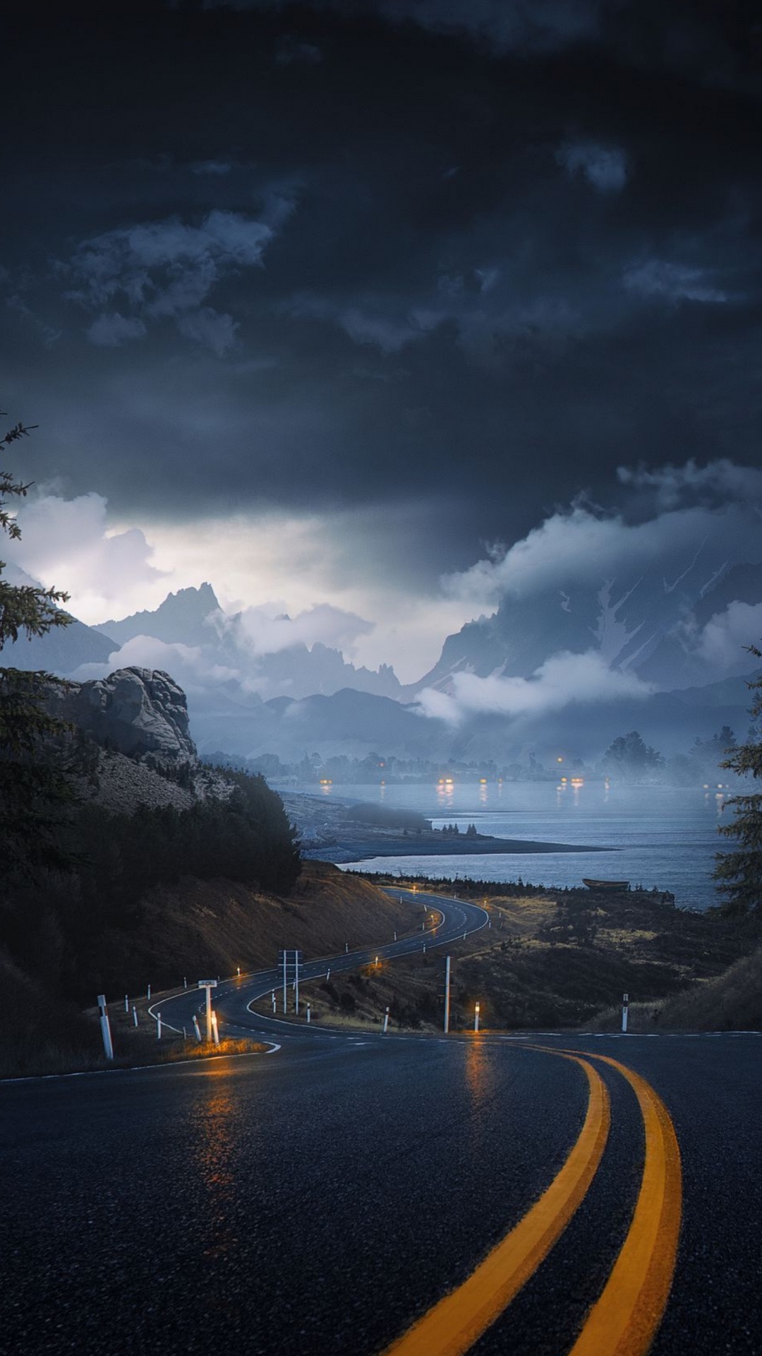 Обои облако, вода, атмосфера, гидроресурсы, освещение в разрешении 1080x1920