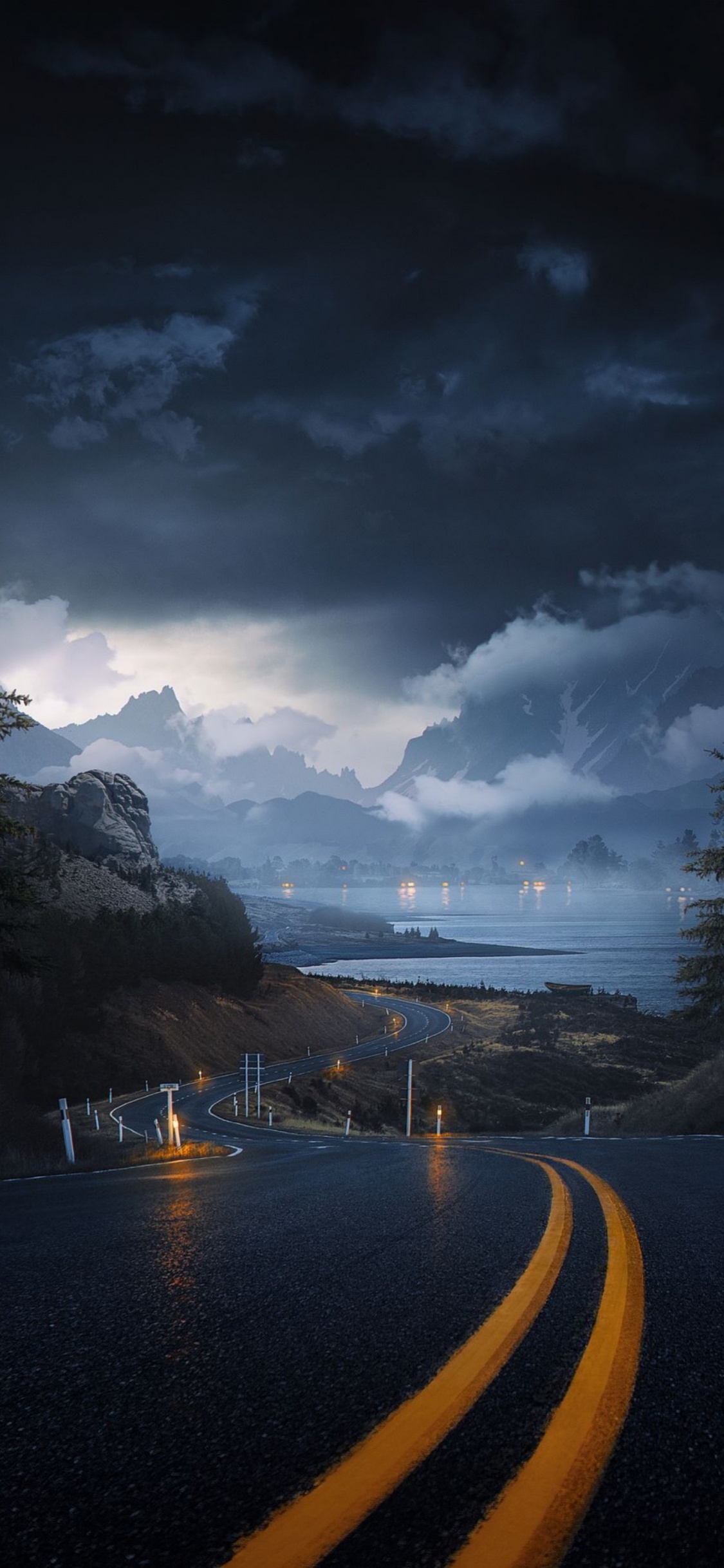 Обои облако, вода, атмосфера, гидроресурсы, освещение в разрешении 1125x2436