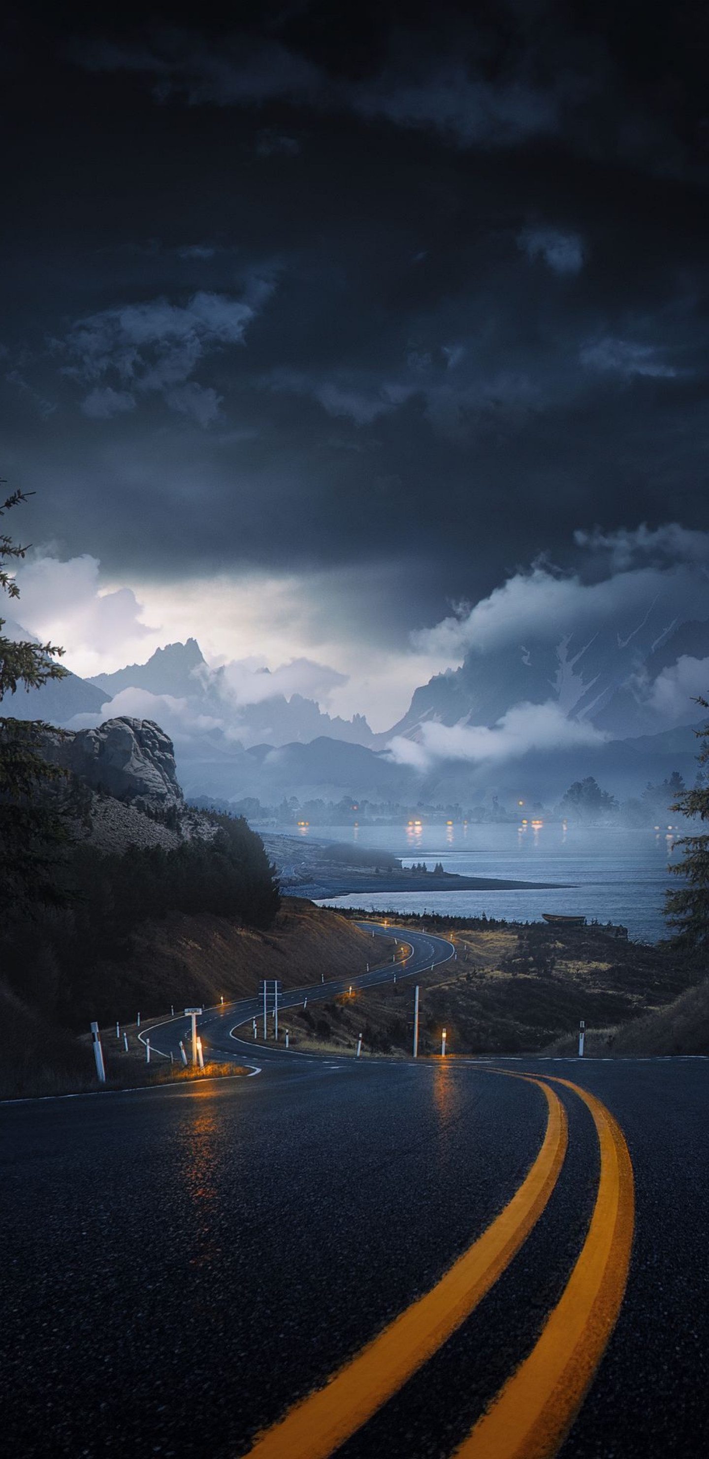 Обои облако, вода, атмосфера, гидроресурсы, освещение в разрешении 1440x2960