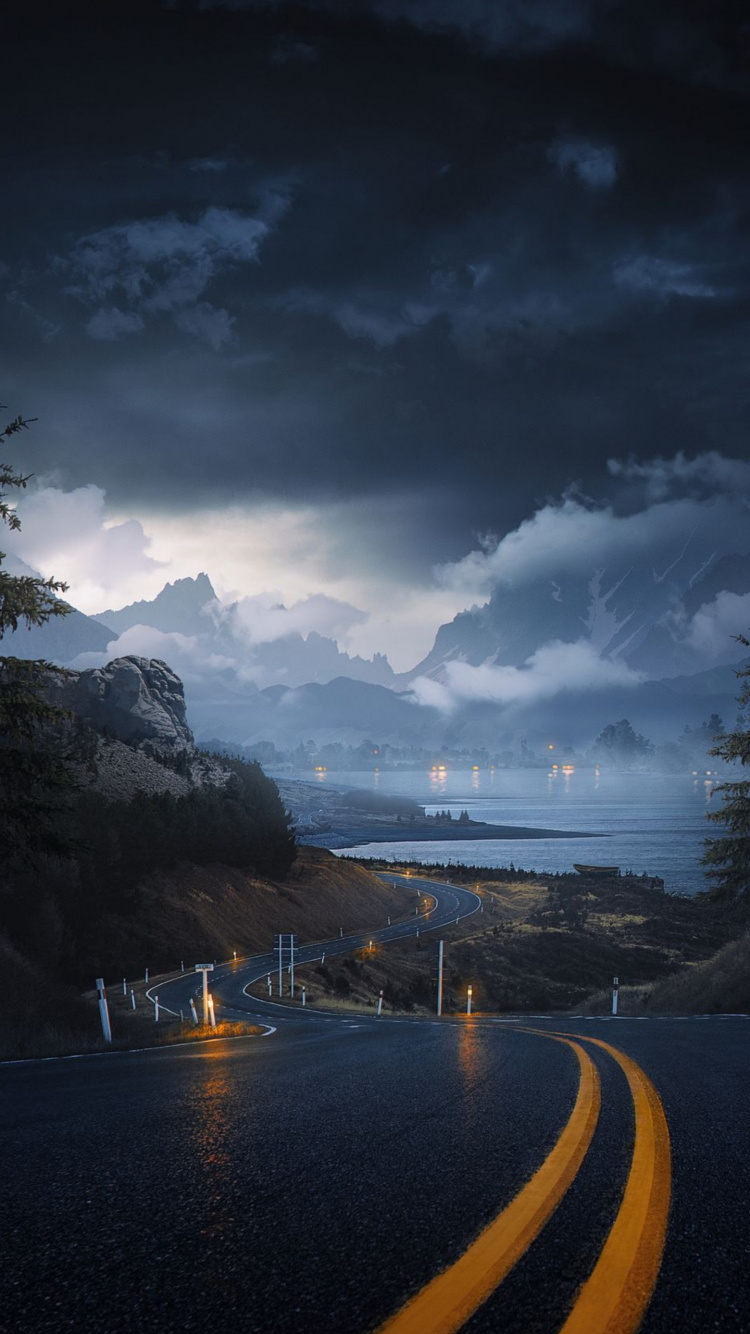 Обои облако, вода, атмосфера, гидроресурсы, освещение в разрешении 750x1334