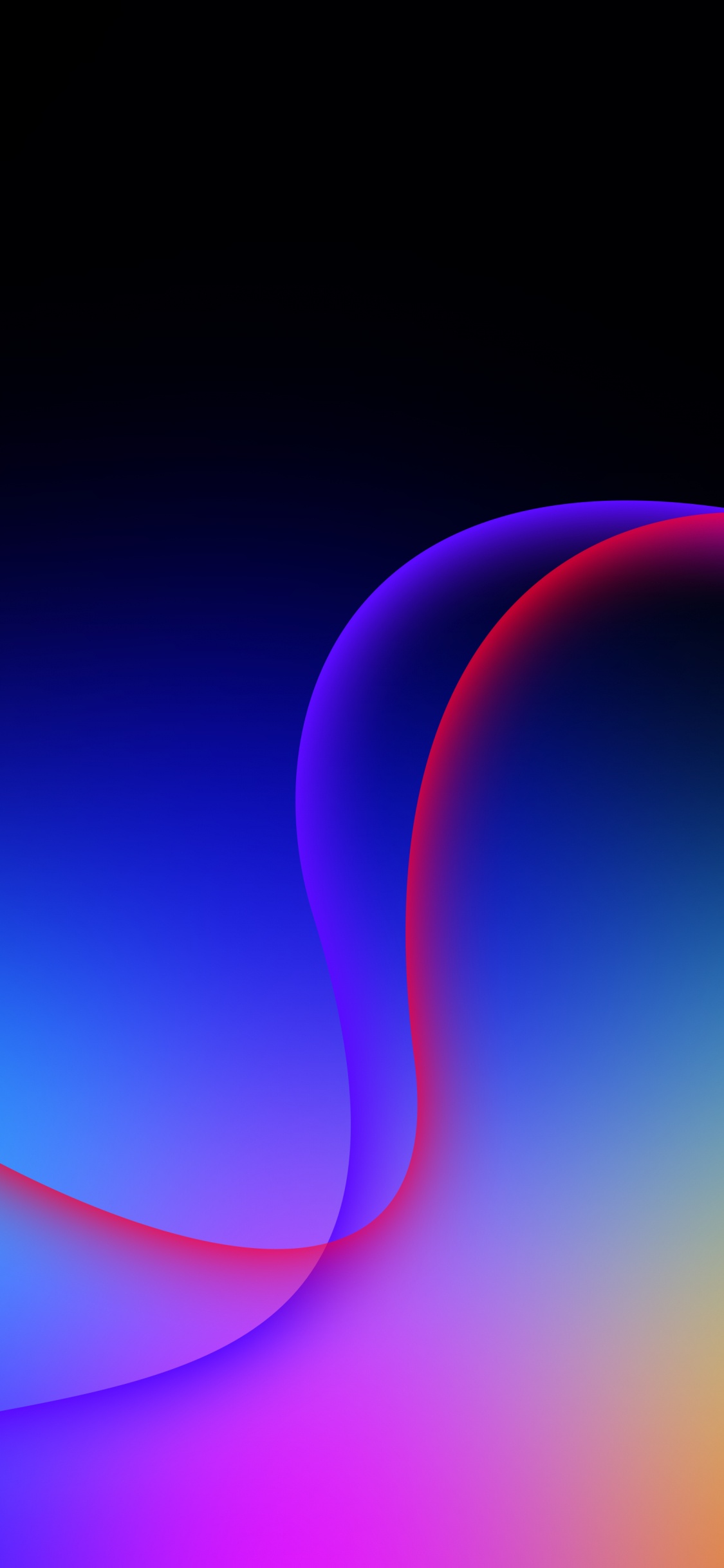 Обои свет, яблоко, ios, красочность, газ в разрешении 1125x2436