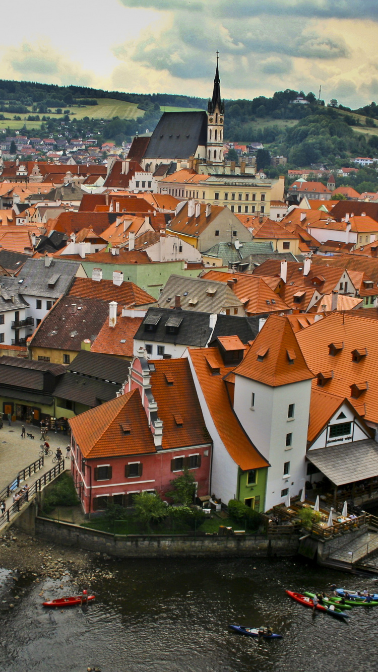 Обои Прага, Влтава, городок, жилой район, соседство в разрешении 750x1334