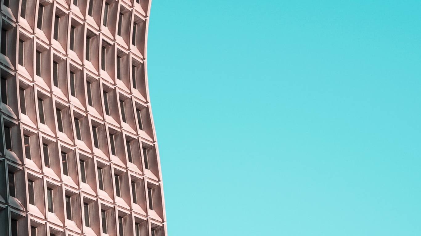 Обои ориентир, здание, небоскреб, лазурный, вышка в разрешении 1366x768