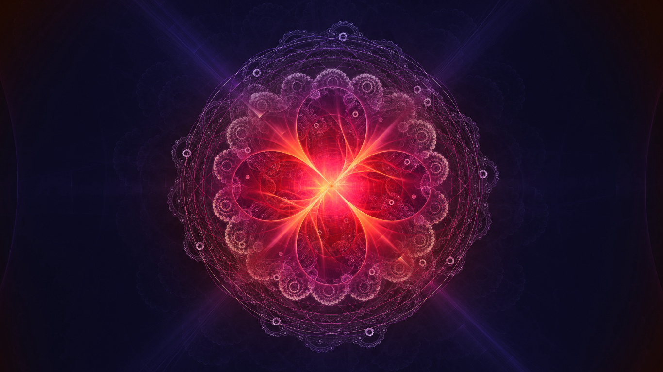 Обои фрактальное искусство, фрактал, пурпур, красный цвет, розовый в разрешении 1366x768