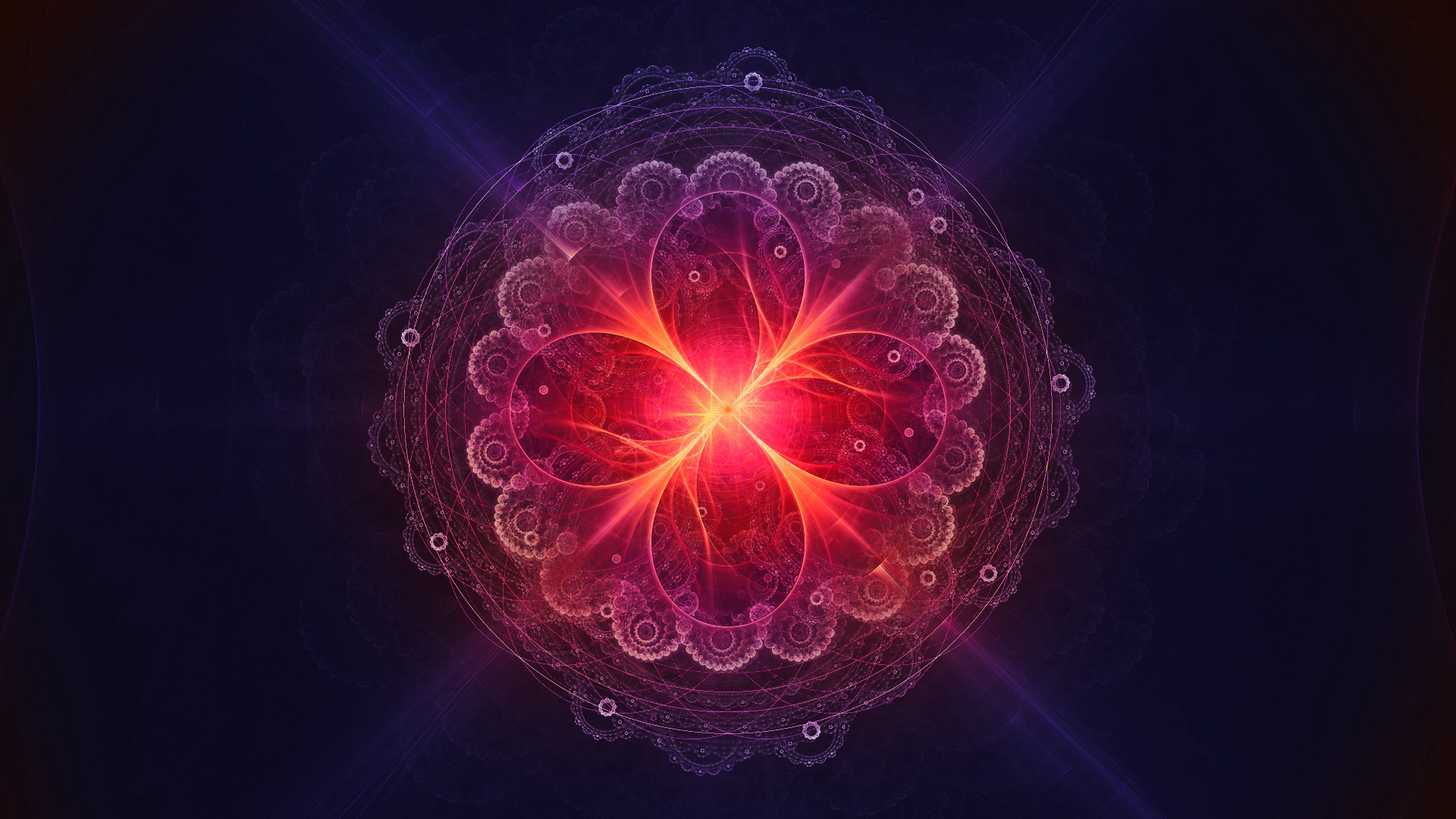 Обои фрактальное искусство, фрактал, пурпур, красный цвет, розовый в разрешении 1920x1080