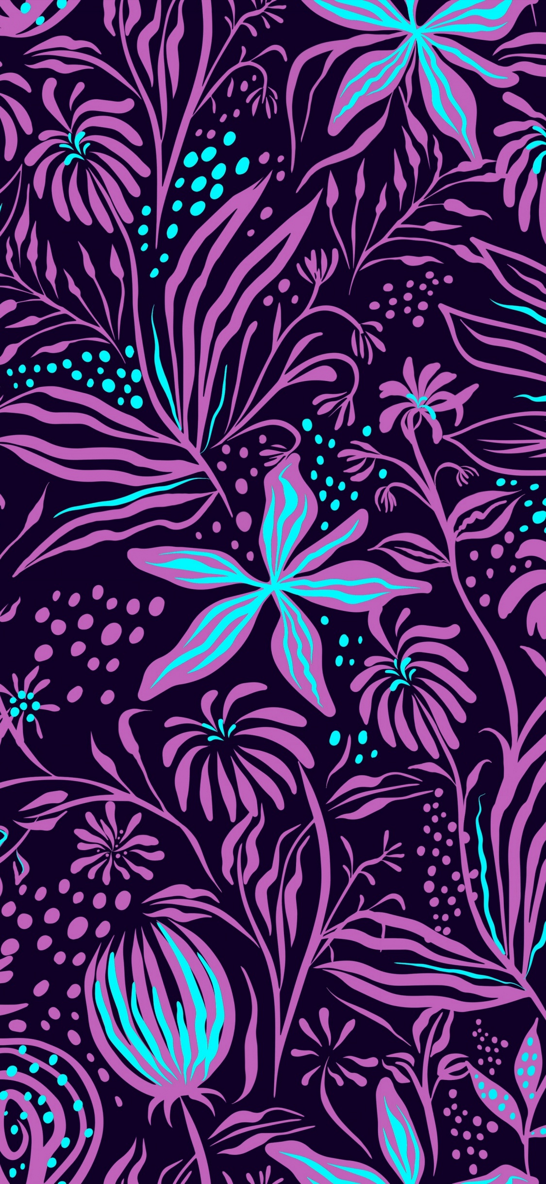 Обои узор, пурпур, дизайн, пурпурный цвет, цветок в разрешении 1125x2436