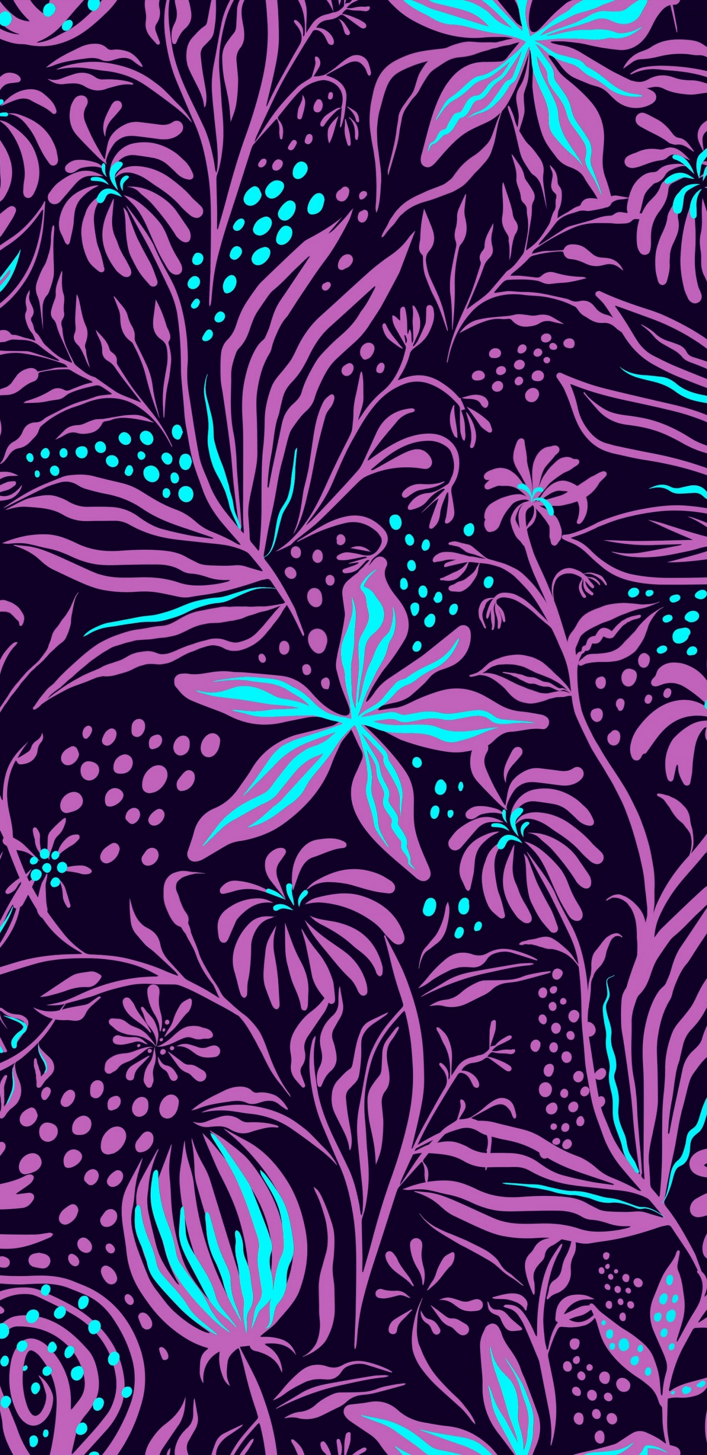 Обои узор, пурпур, дизайн, пурпурный цвет, цветок в разрешении 1440x2960