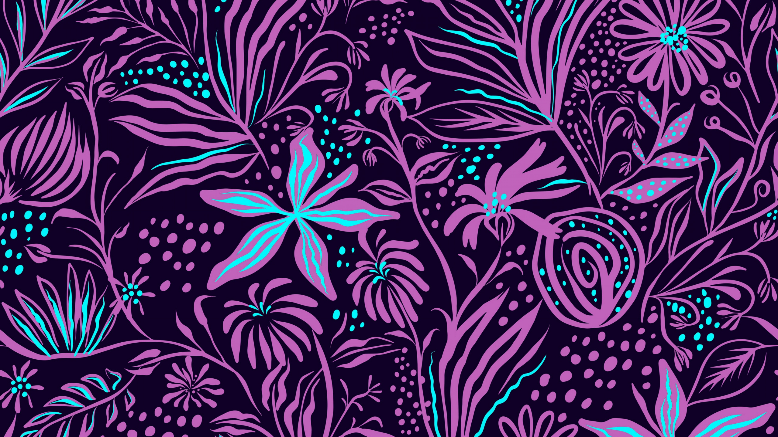 Обои узор, пурпур, дизайн, пурпурный цвет, цветок в разрешении 2560x1440