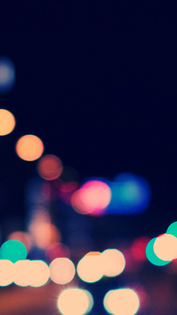 Обои уличный фонарь, освещение, боке, свет, ночь в разрешении 750x1334