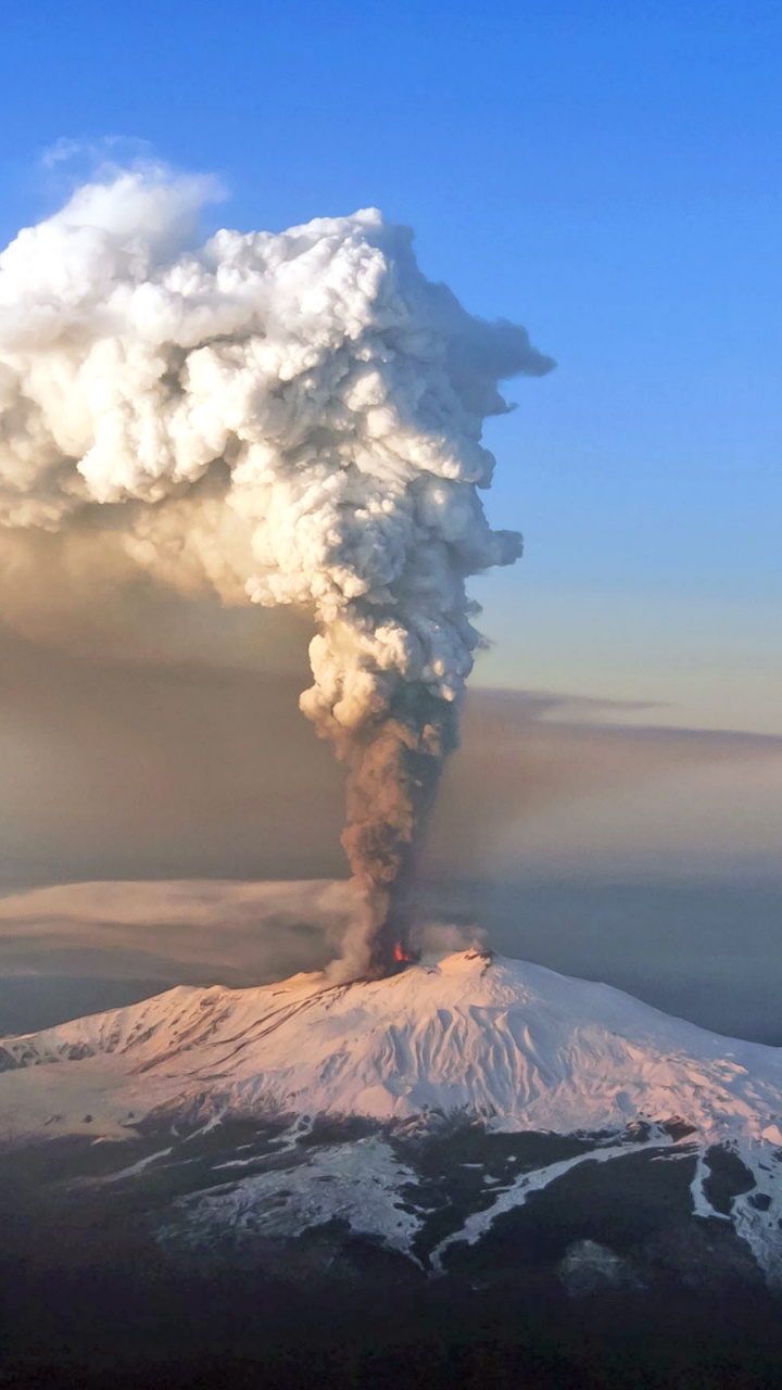 Обои Этна, Таормина, вулкан, стратовулкан, щитовой вулкан в разрешении 720x1280