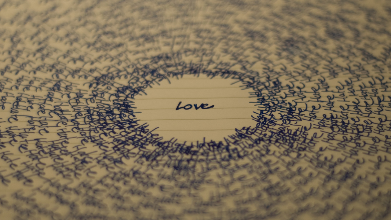 Обои любовь-ненависть, ненависть, круг, древесина, дерево в разрешении 1280x720