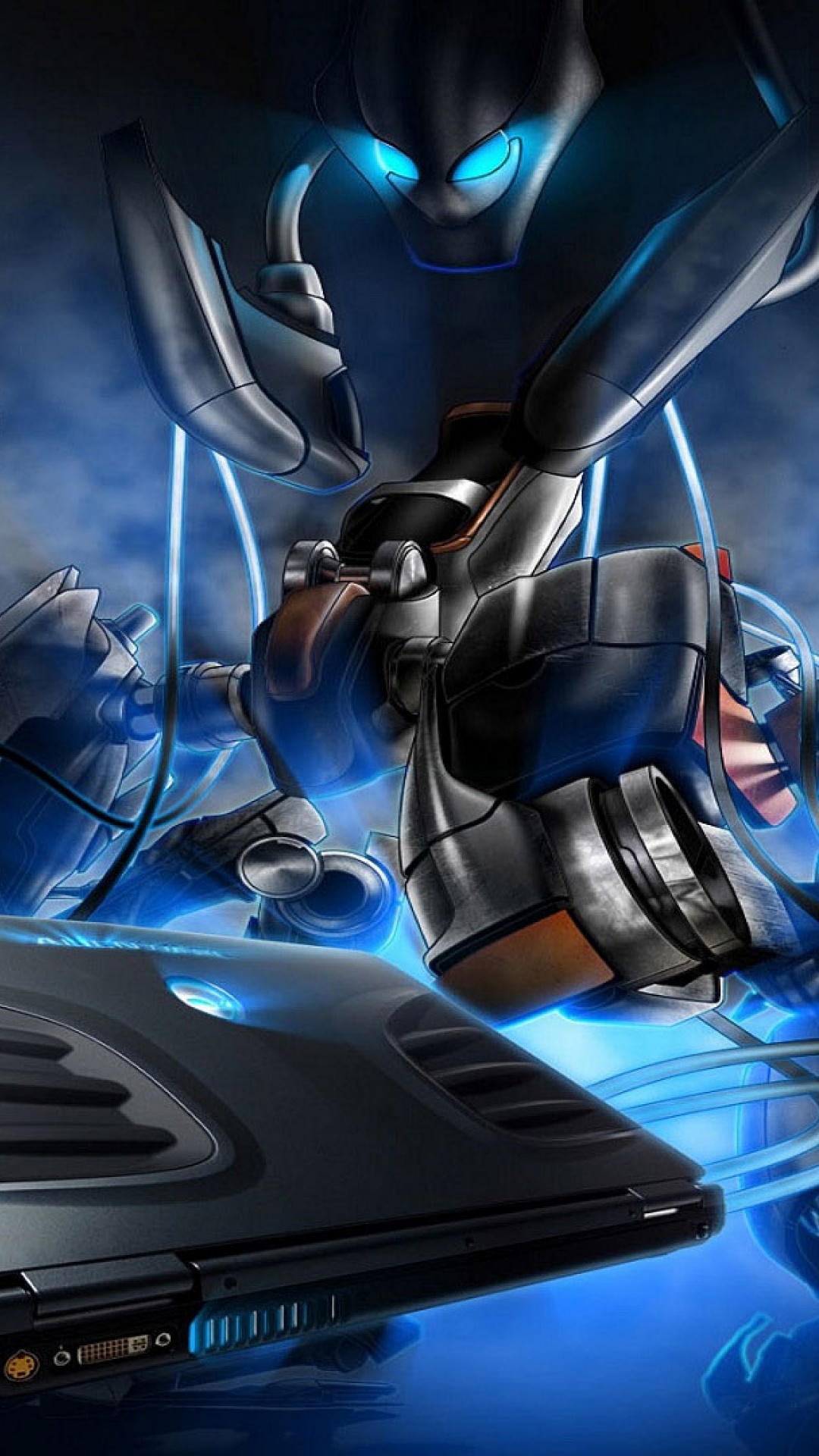 Обои Alienware, графический дизайн, технологии, графика, темнота в разрешении 1080x1920