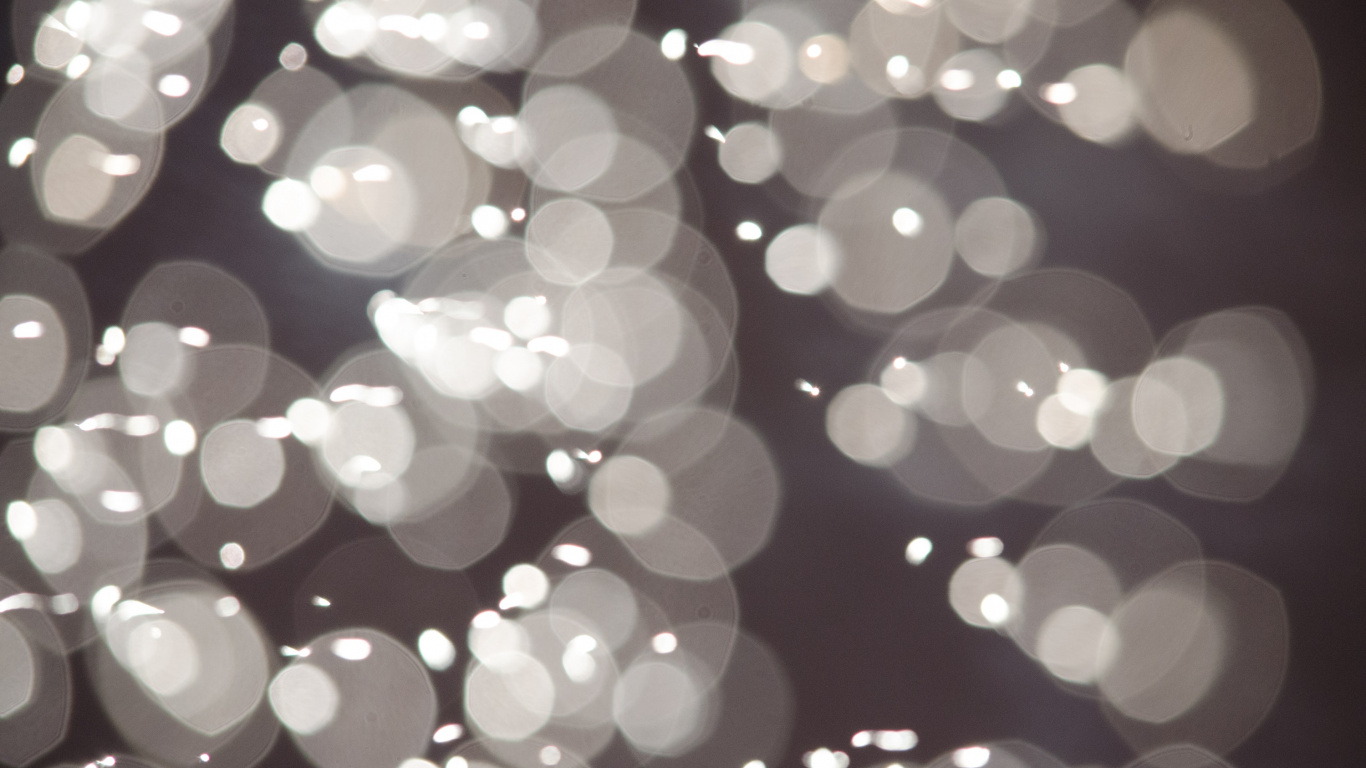 Обои черный и белый, боке, свет, монохромный, узор в разрешении 1366x768