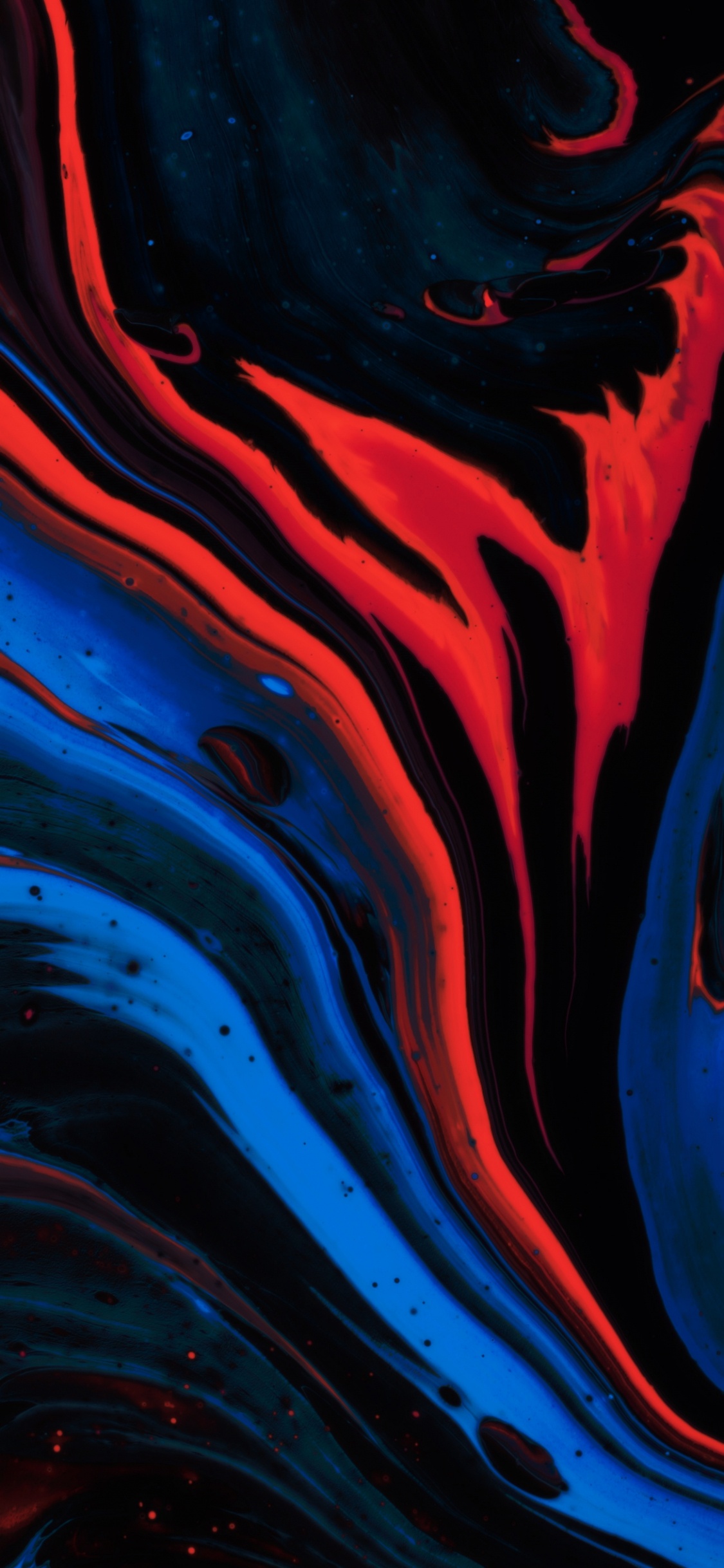 Обои абстрактная живопись, абстрактное искусство, живопись, арт, жидкий в разрешении 1125x2436