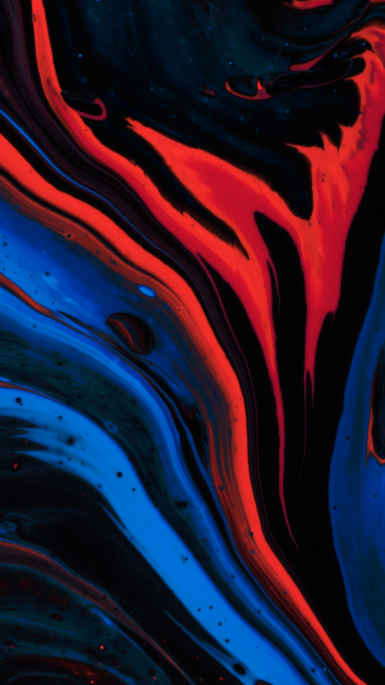 Обои абстрактная живопись, абстрактное искусство, живопись, арт, жидкий в разрешении 750x1334