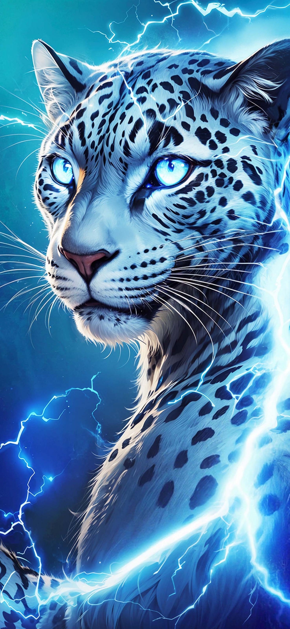 Обои африканский леопард, тигр, Ягуар в разрешении 1125x2436