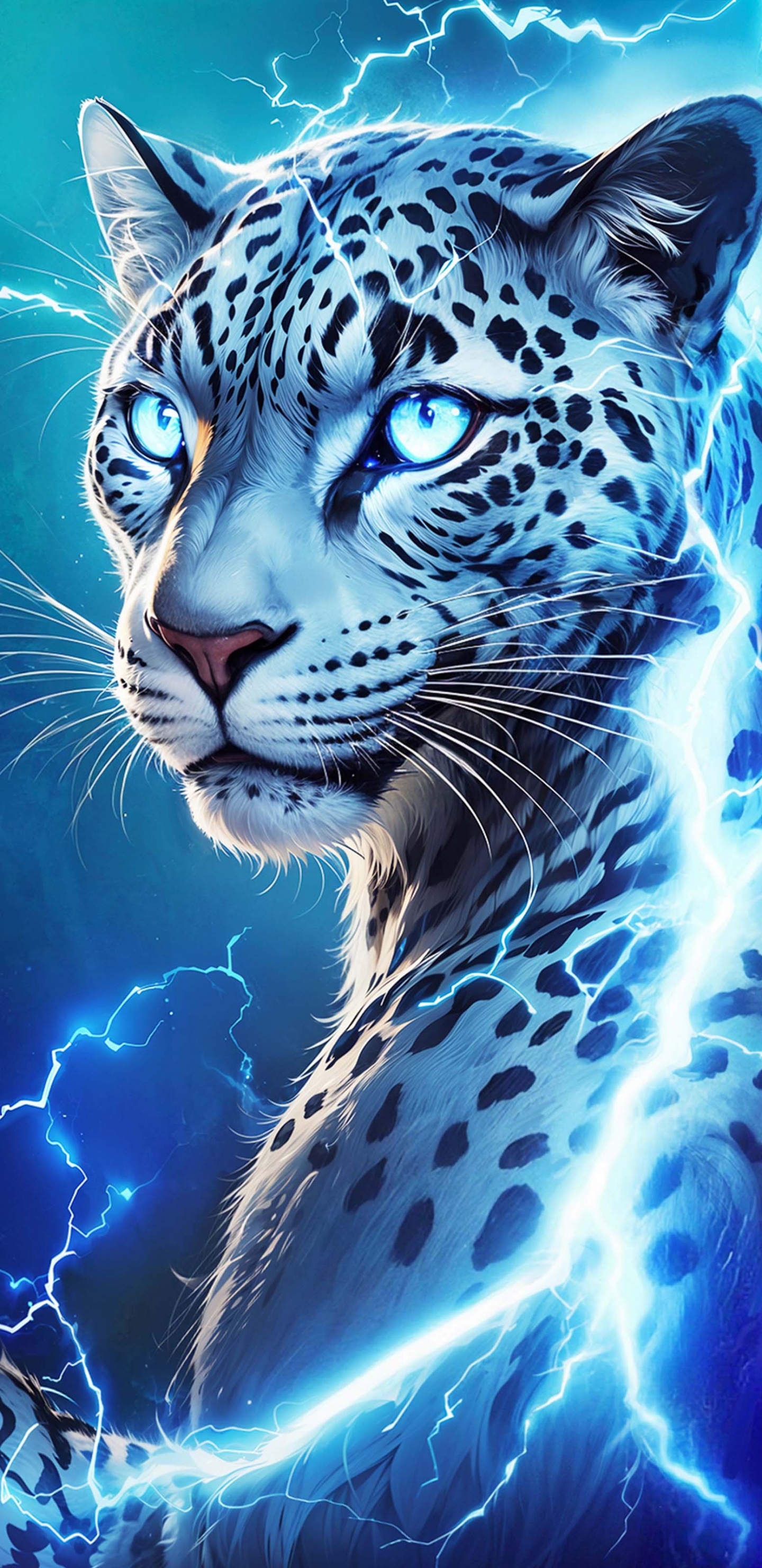 Обои африканский леопард, тигр, Ягуар в разрешении 1440x2960