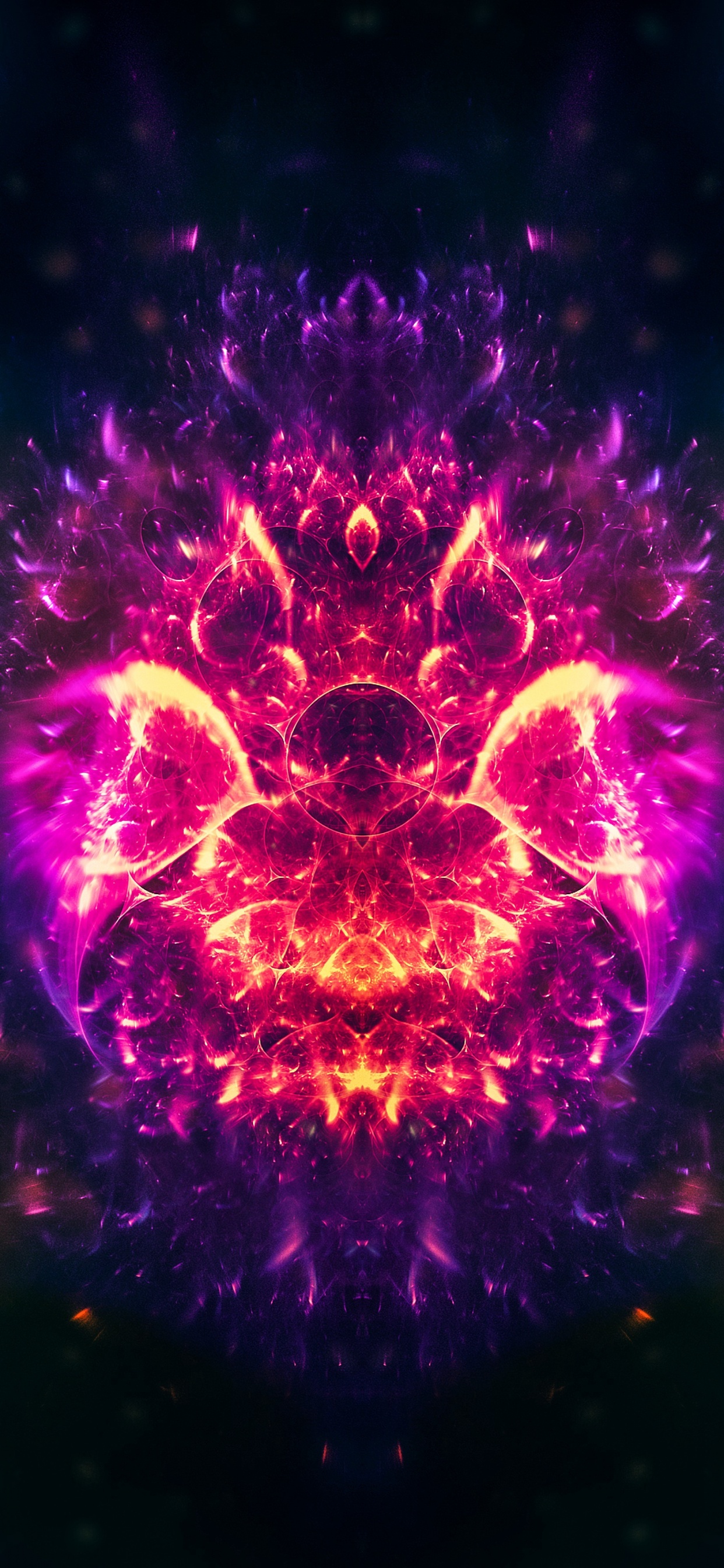 Обои фрактальное искусство, пурпур, розовый, арт, Фиолетовый в разрешении 1242x2688