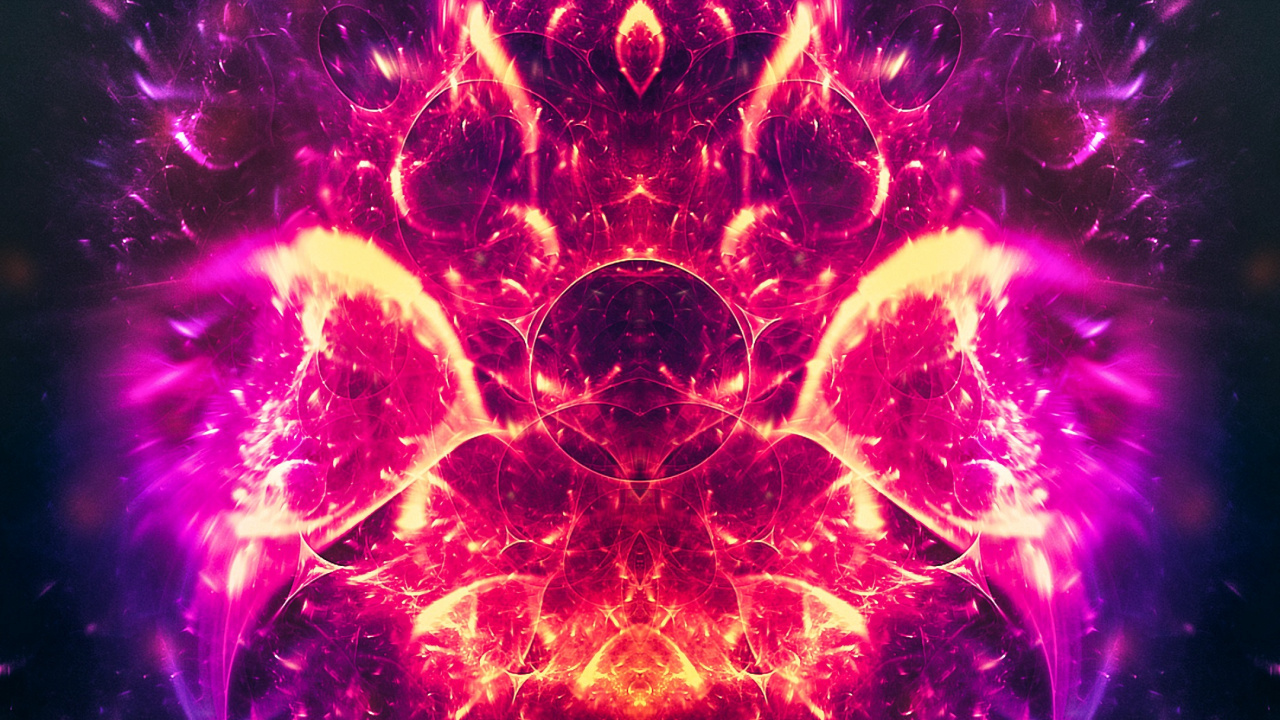 Обои фрактальное искусство, пурпур, розовый, арт, Фиолетовый в разрешении 1280x720