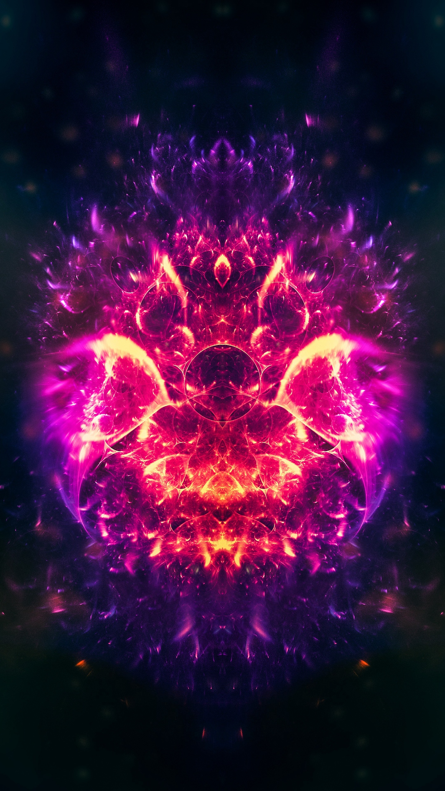 Обои фрактальное искусство, пурпур, розовый, арт, Фиолетовый в разрешении 1440x2560