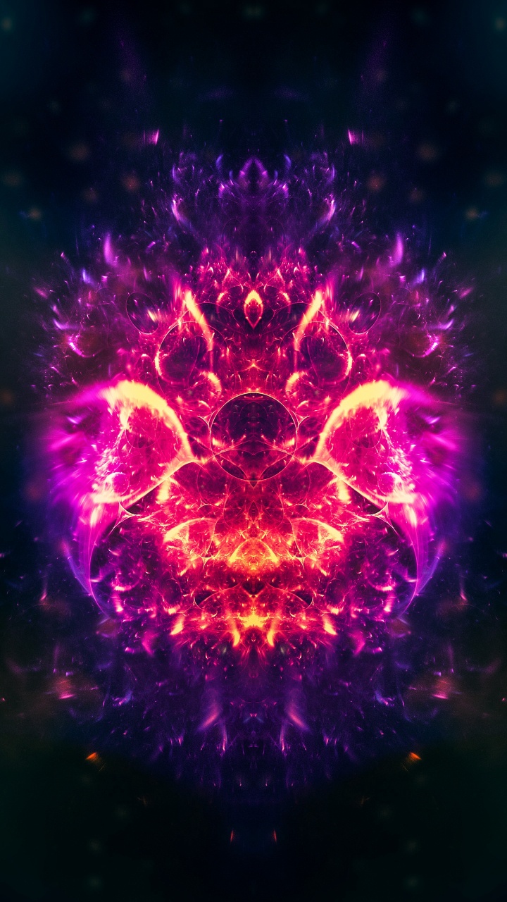 Обои фрактальное искусство, пурпур, розовый, арт, Фиолетовый в разрешении 720x1280