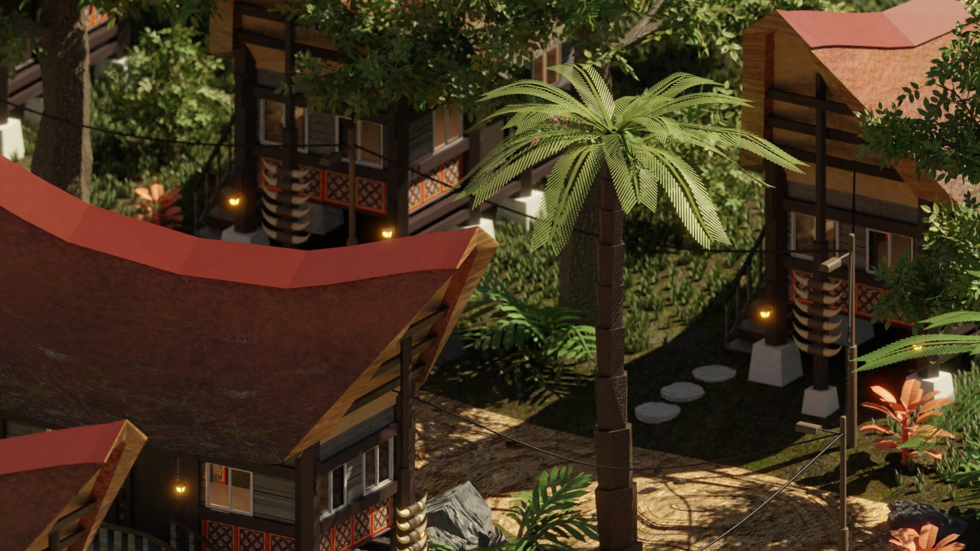 Обои прибежище, Индонезия, дизайн, графика, растение в разрешении 1920x1080