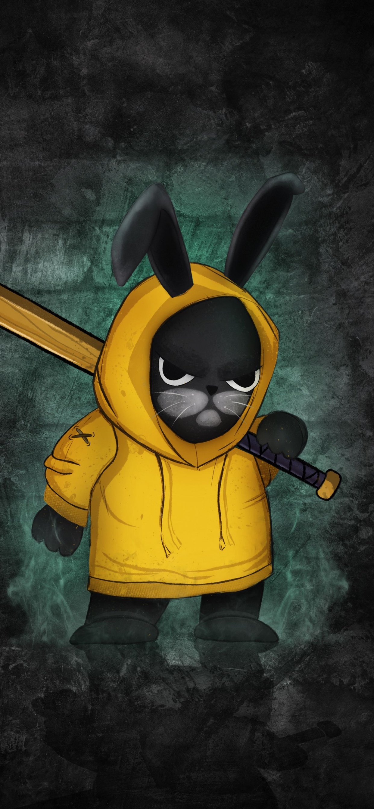 Обои иллюстрация, визуальное искусство, мультфильм, арт, жест в разрешении 1242x2688