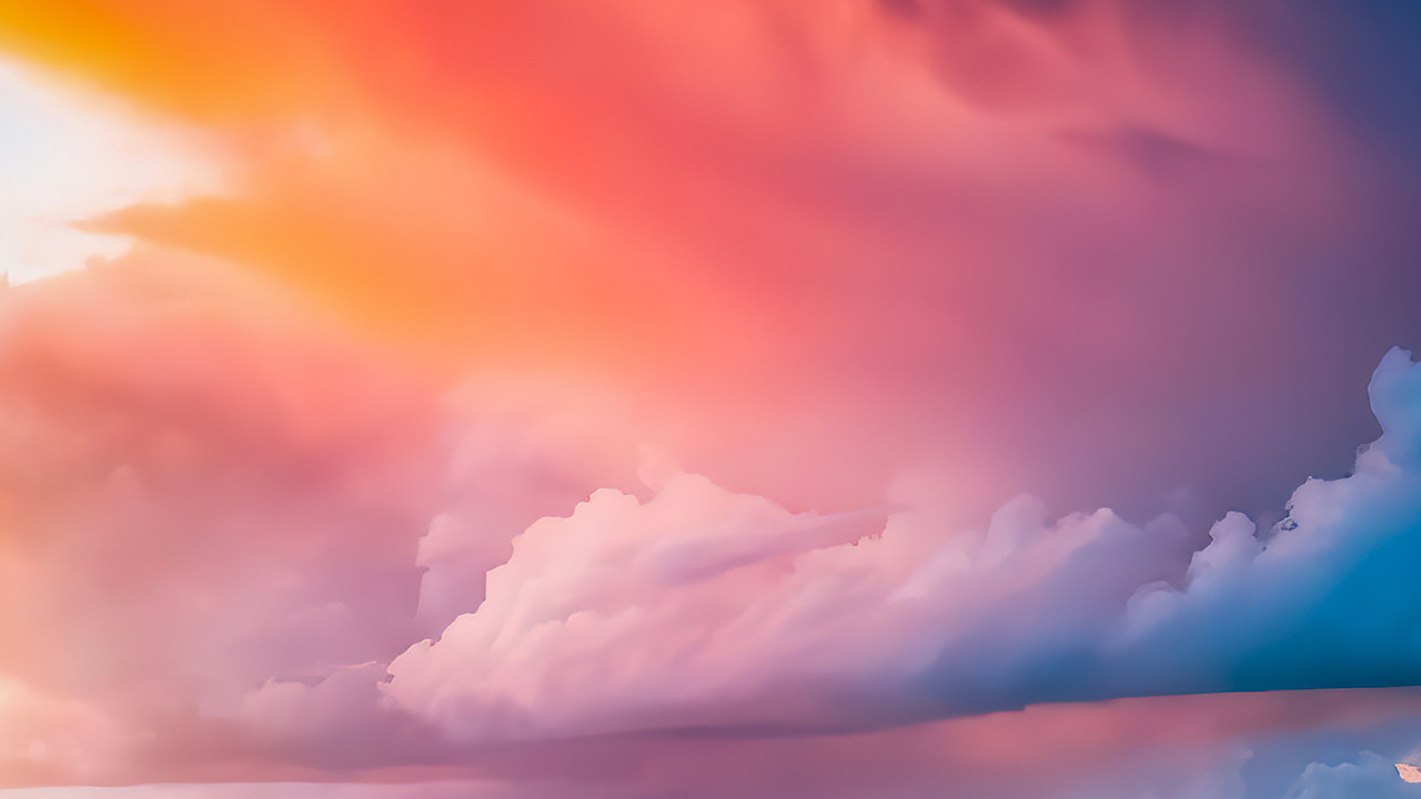 Обои просыпайся в небе, облако, атмосфера, Люди в природе, послесвечение в разрешении 1280x720