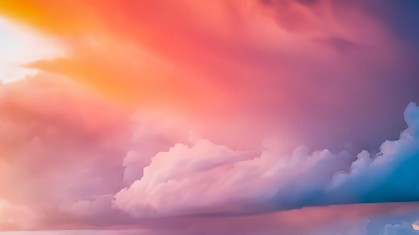 Обои просыпайся в небе, облако, атмосфера, Люди в природе, послесвечение в разрешении 1366x768